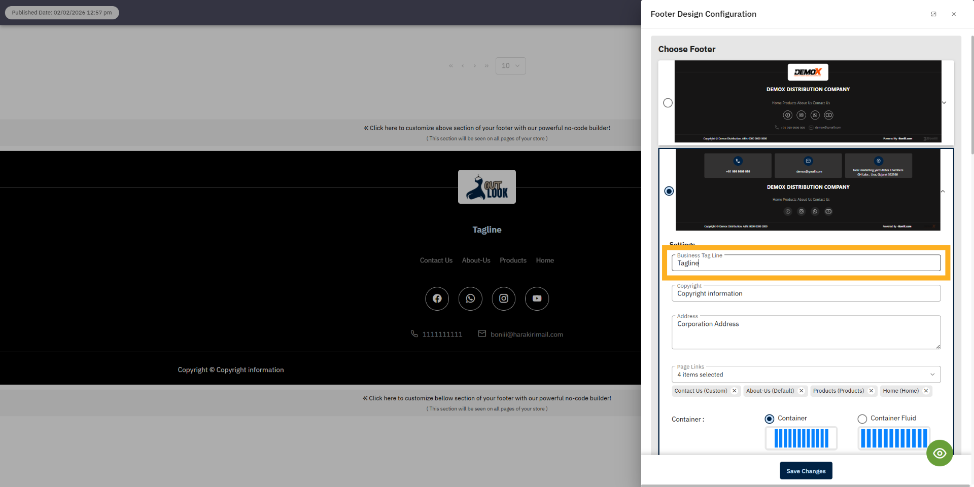 Select Tagline Field