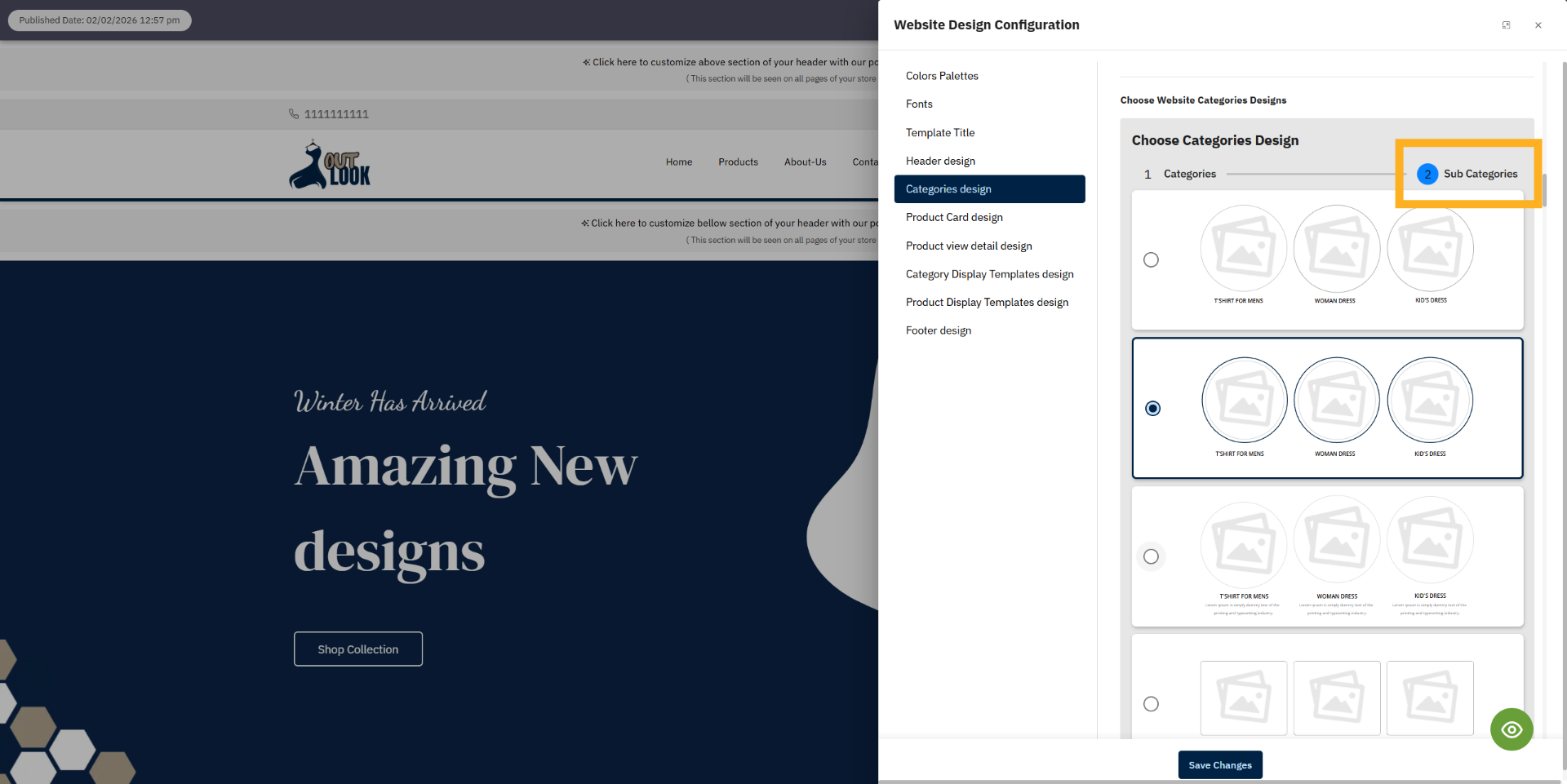 Choose Sub Category Design