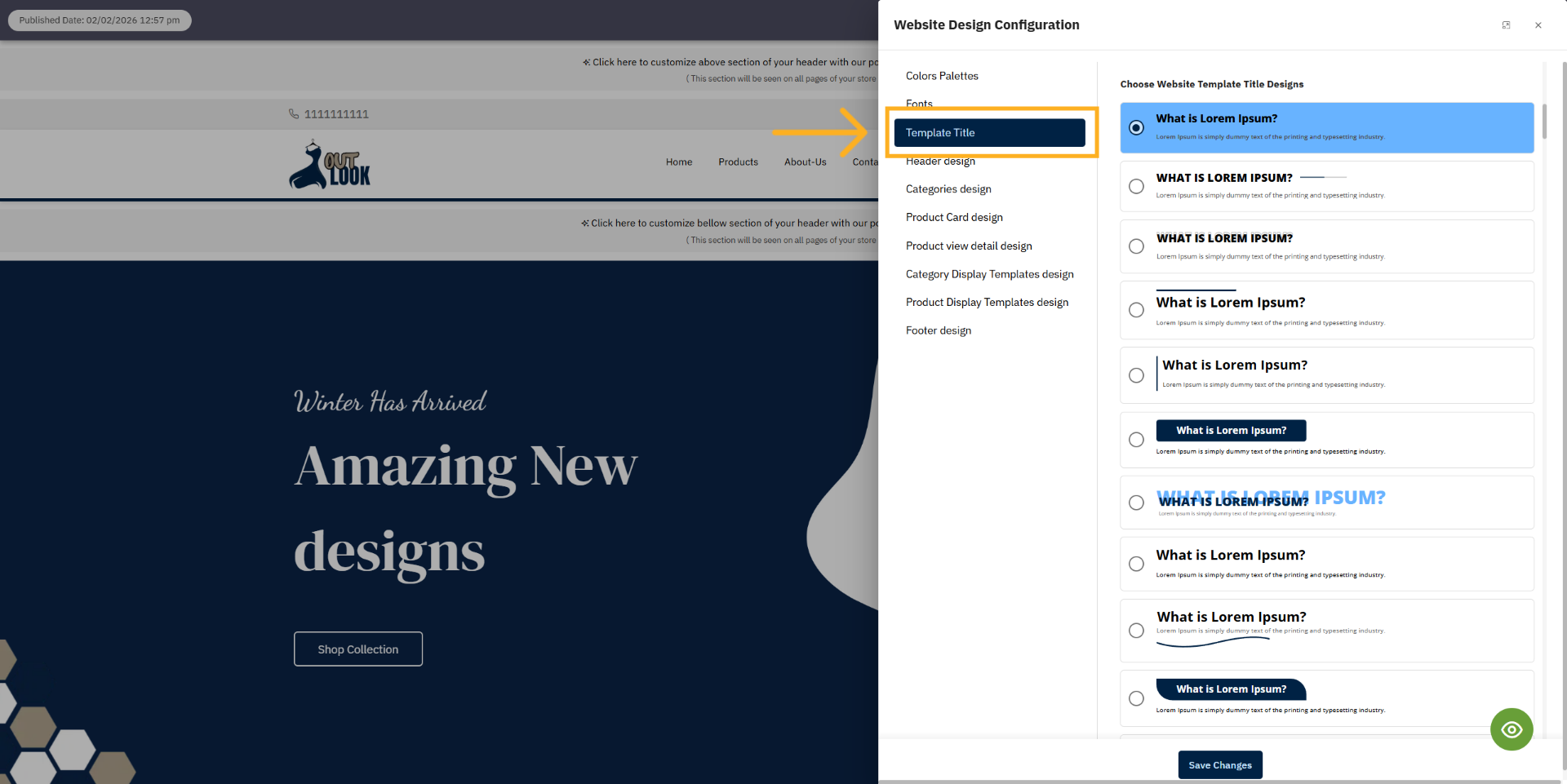 Access Title Design Options
