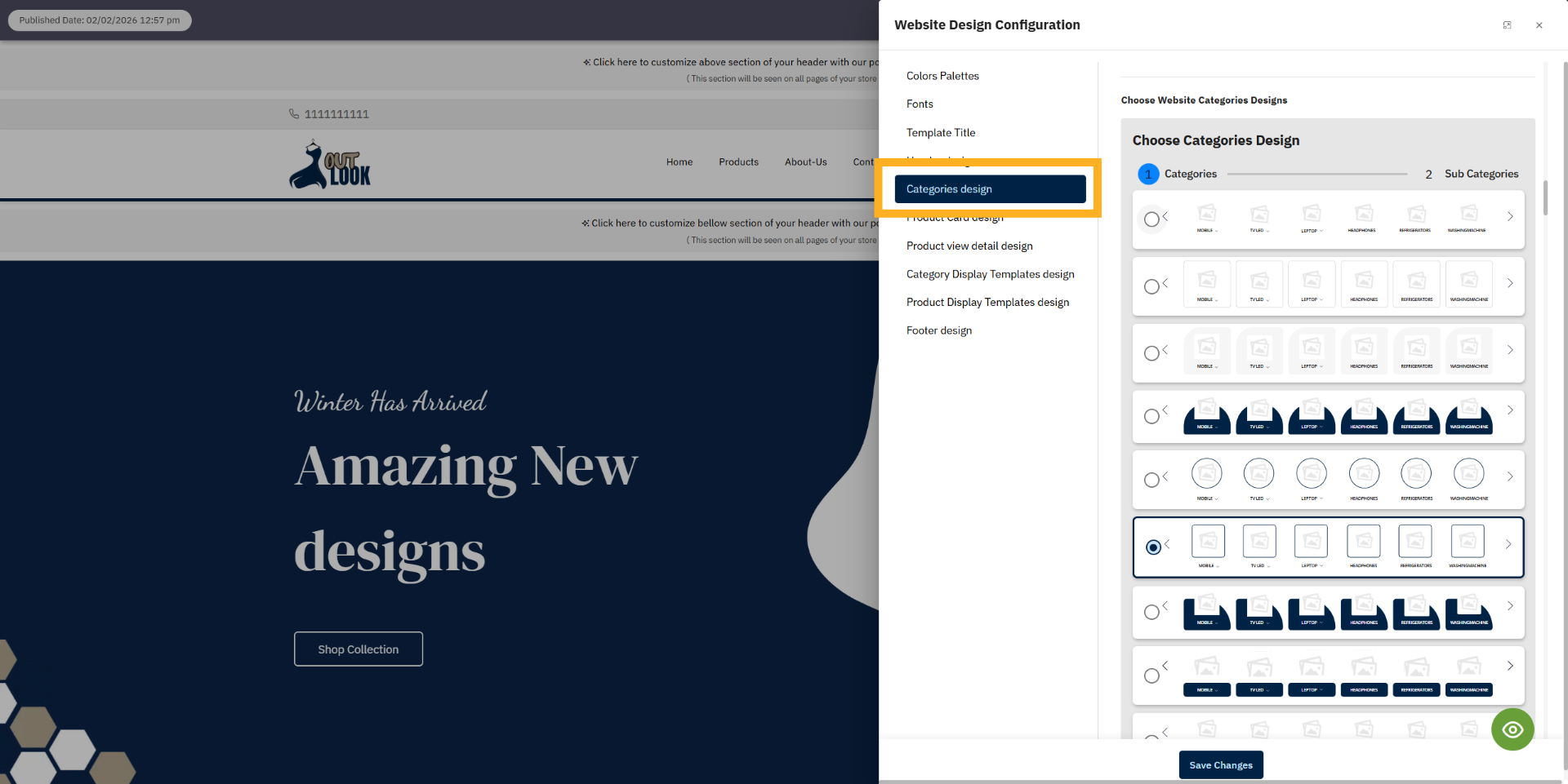 Select Categories Design