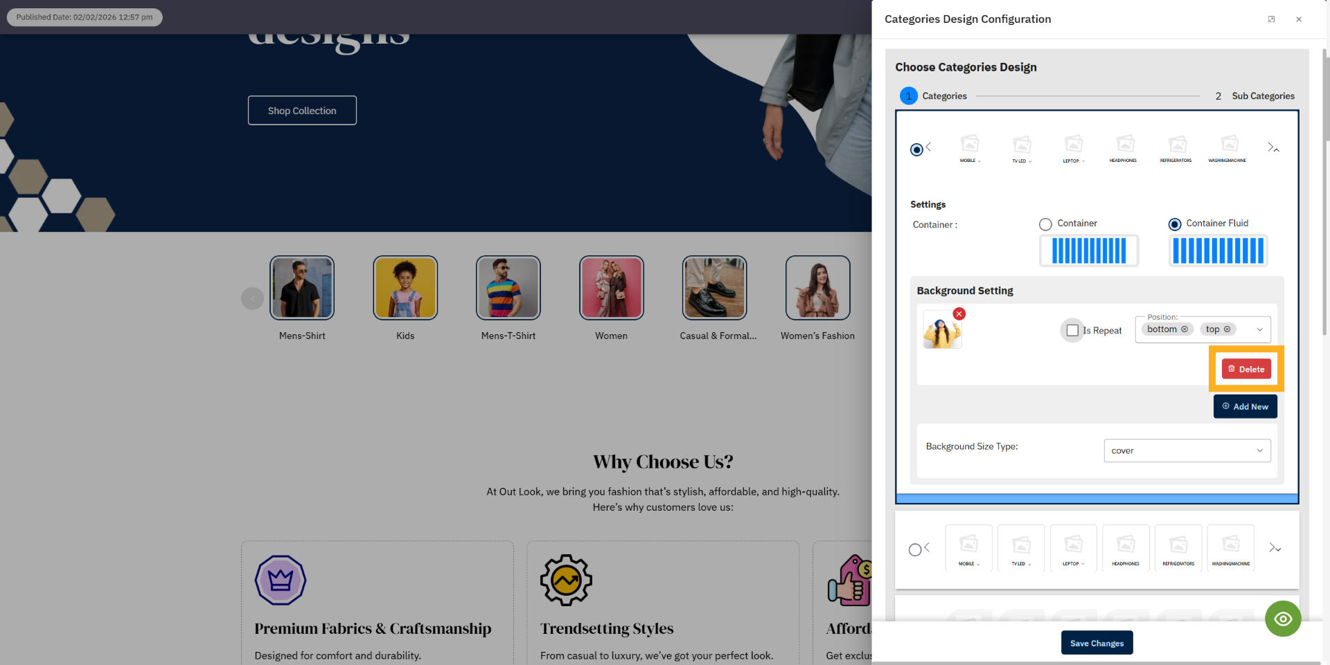 Delete Background Image