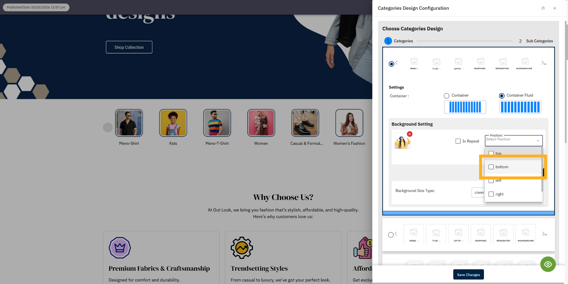 Set Image Position Bottom