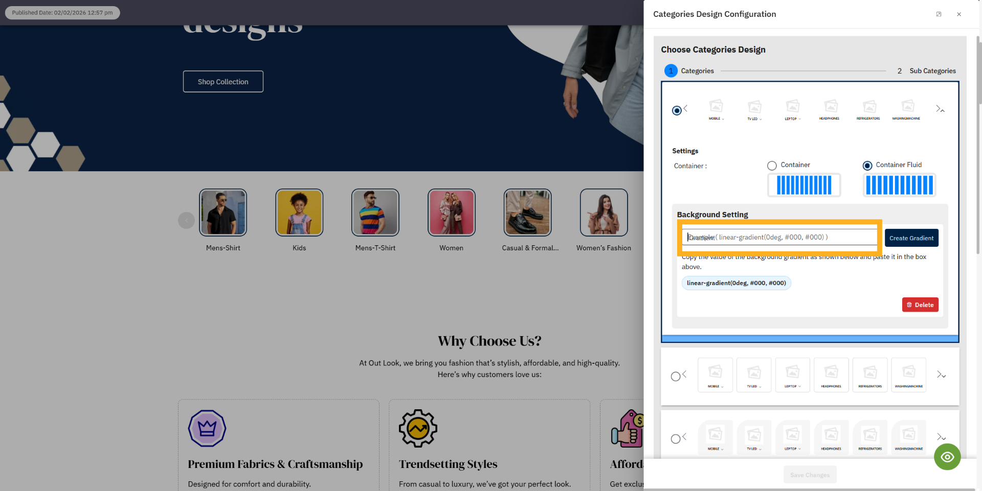 Enter Gradient Example