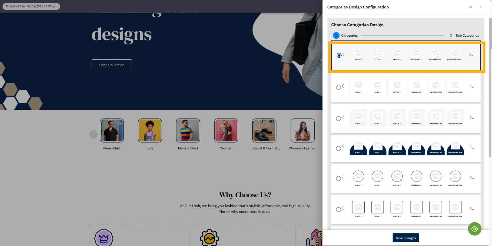 Select Category Again