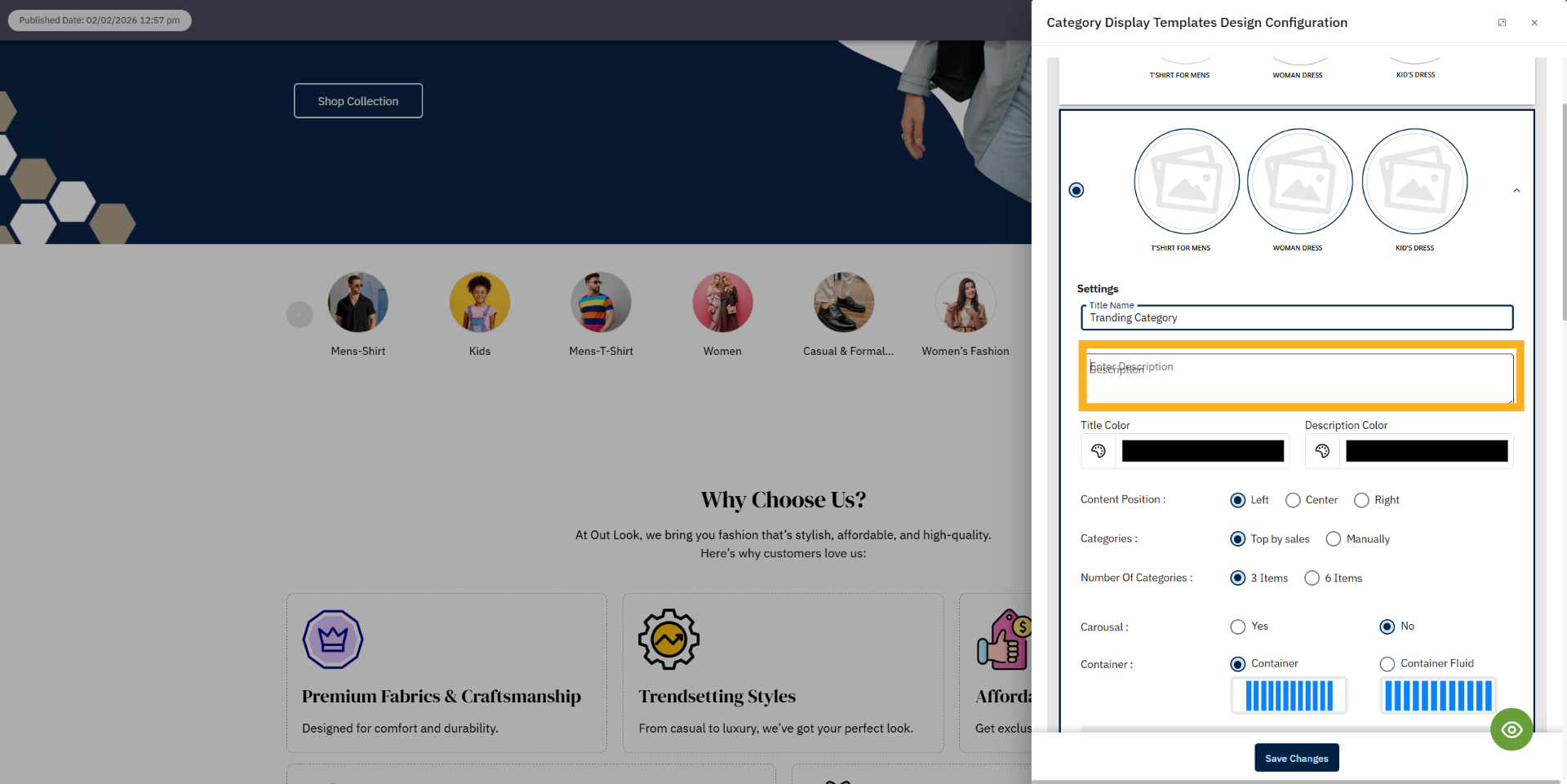 Click Description Field