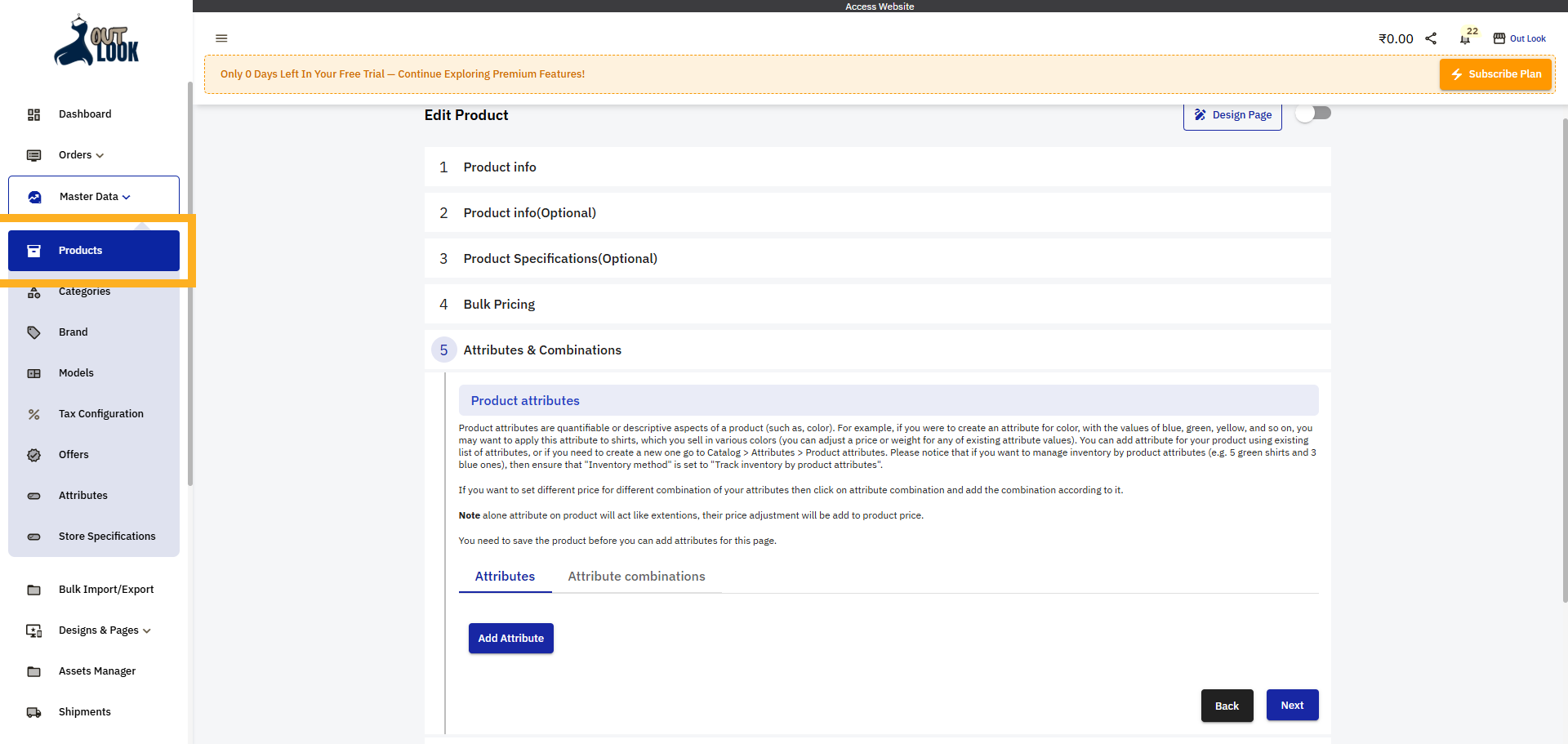 Return To Products List