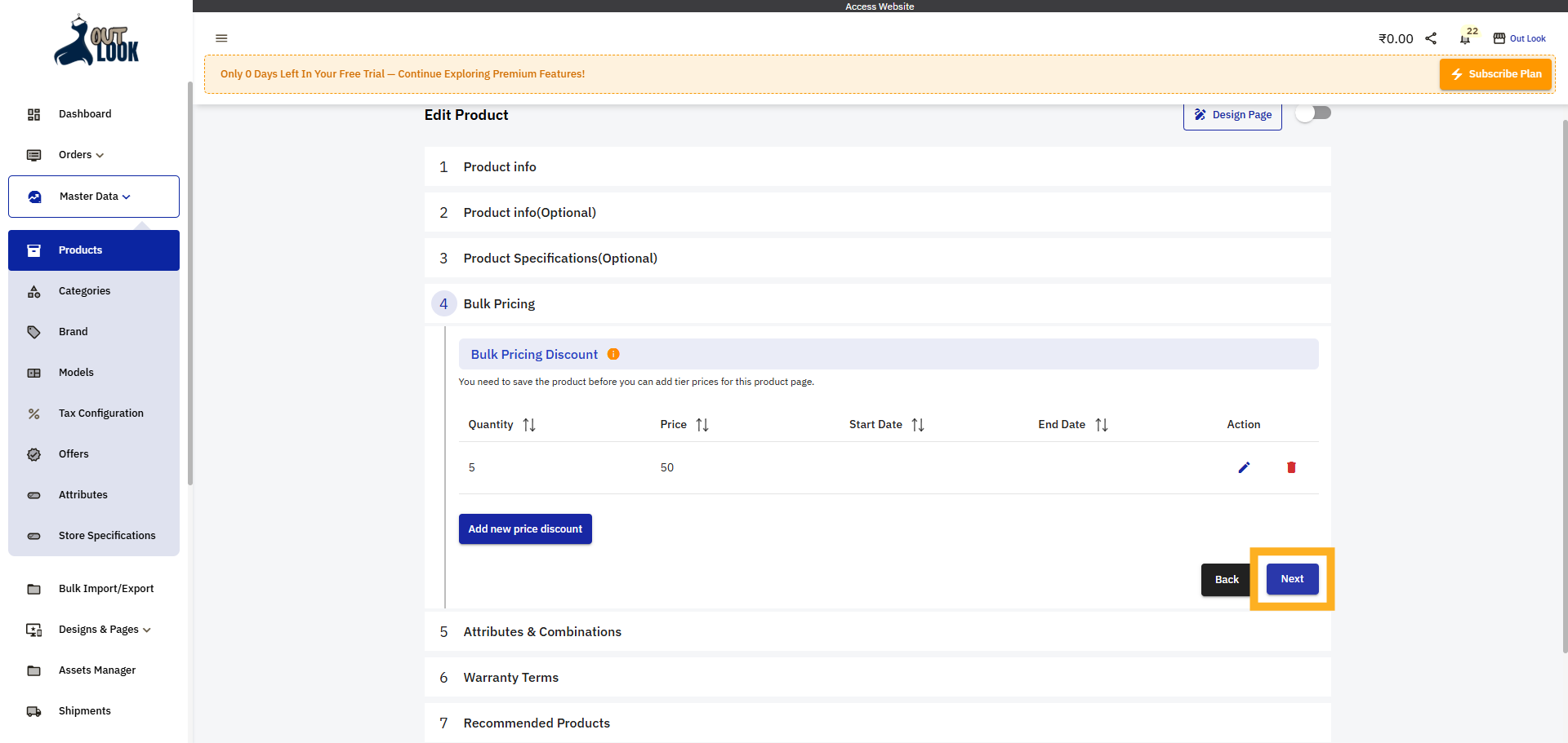 Proceed To Next Step