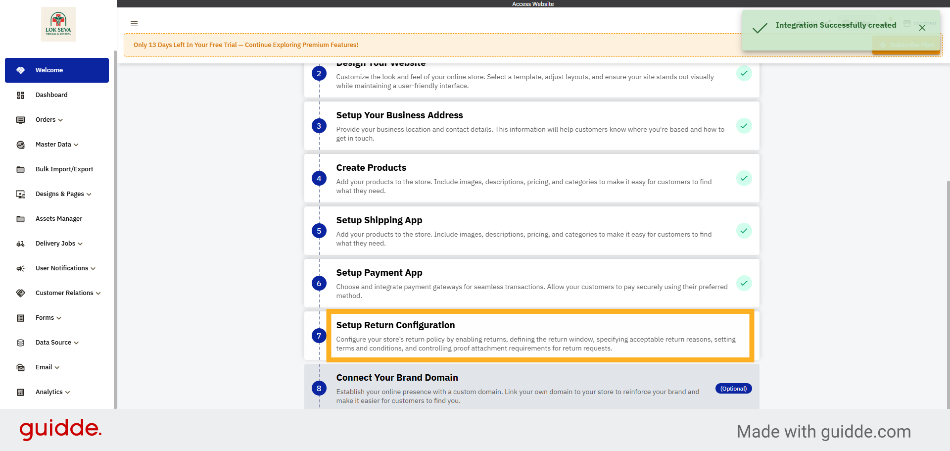 Return Configuration