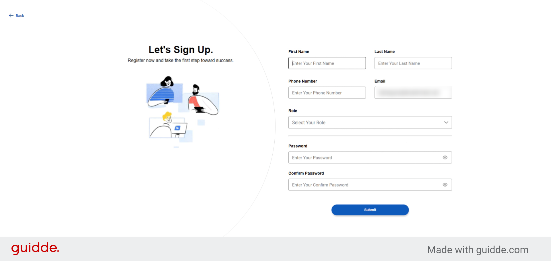 Fill Details Of Sign Up Form