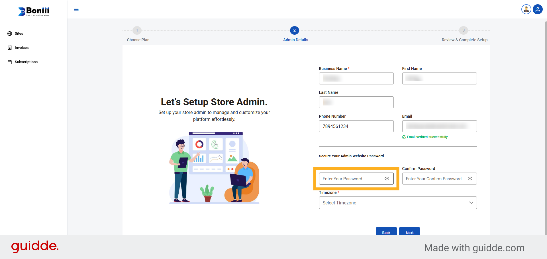 Enter Password Field