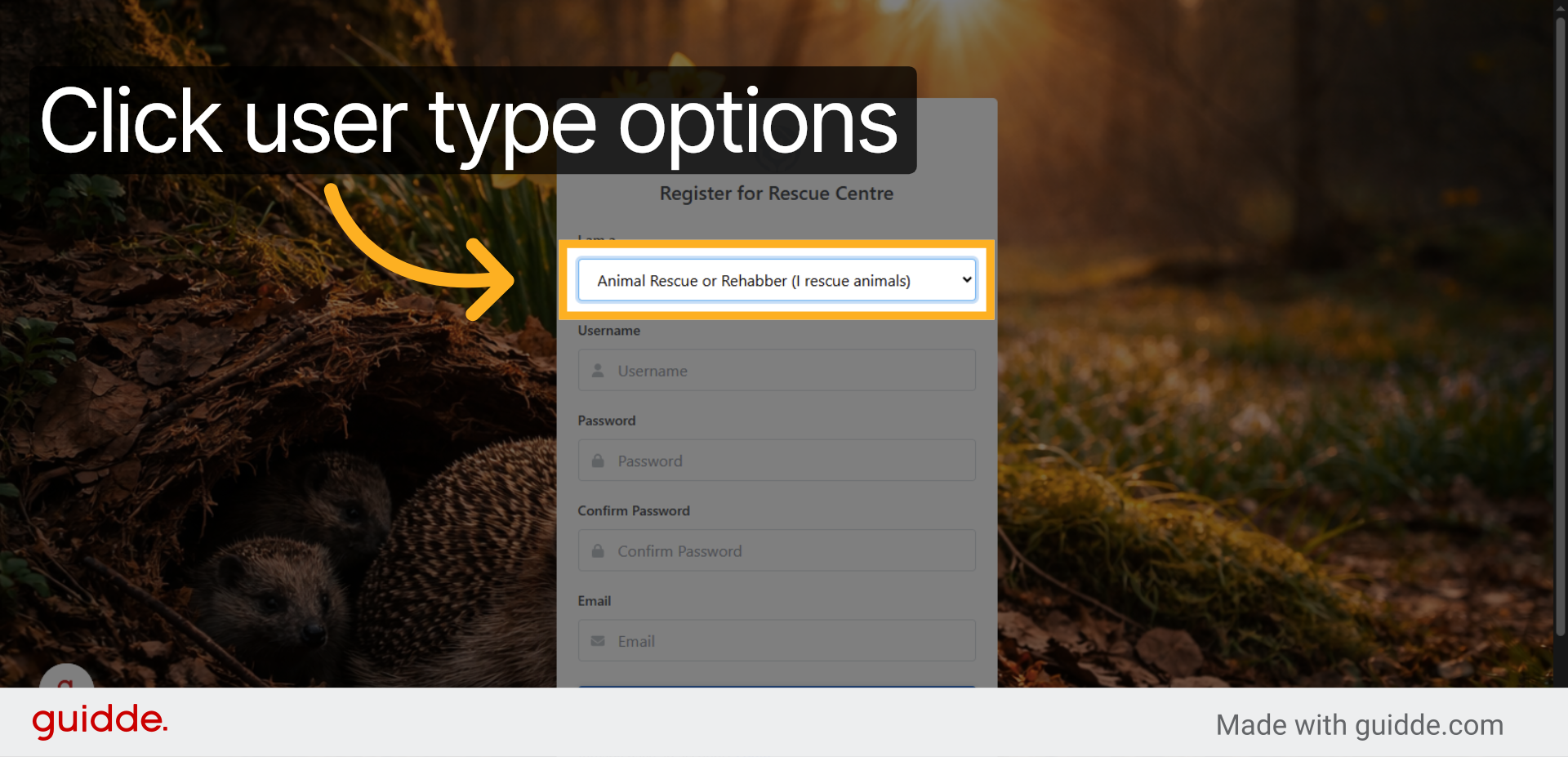 Confirm Rescue User Type