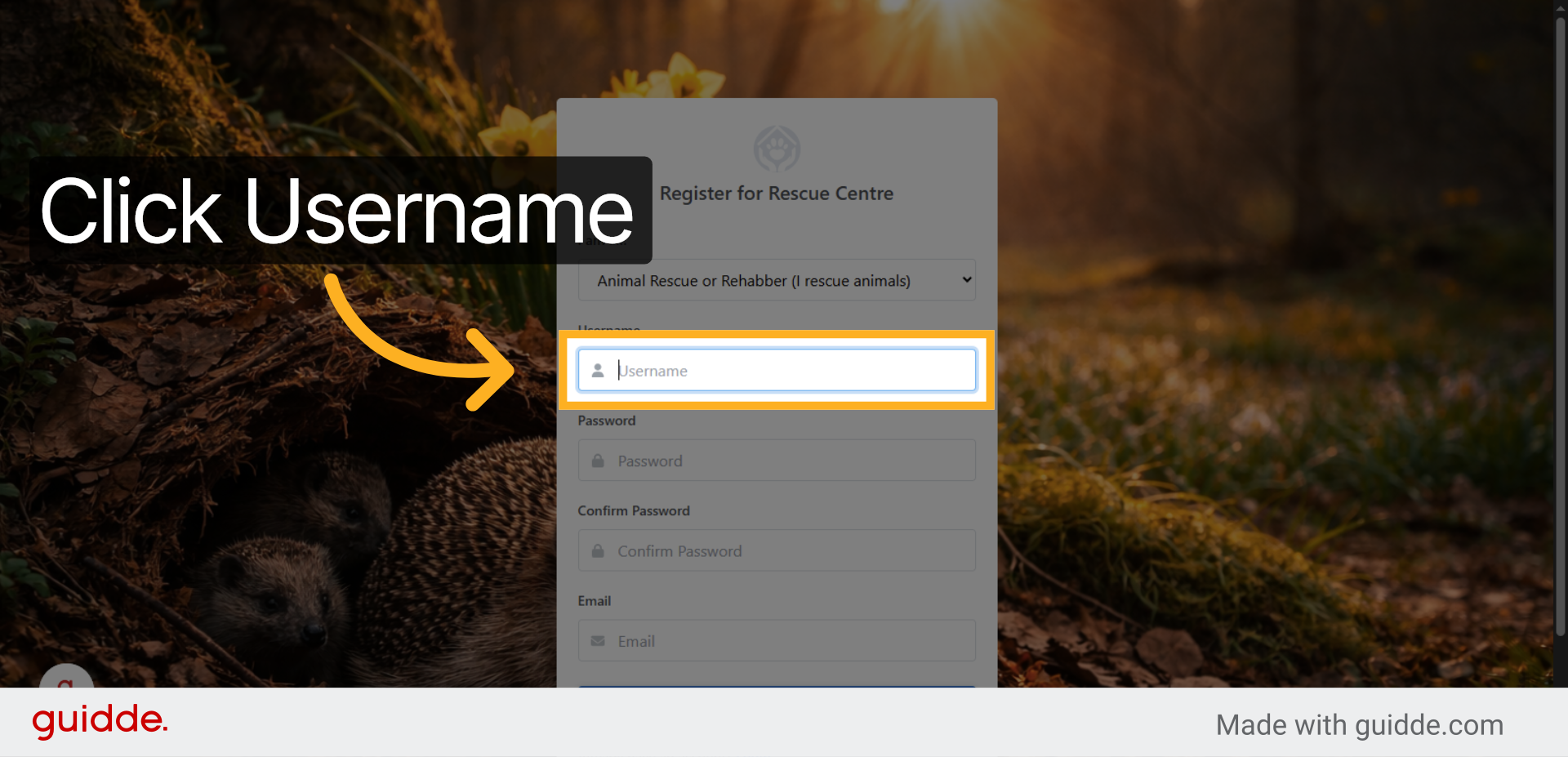 Select Username Field