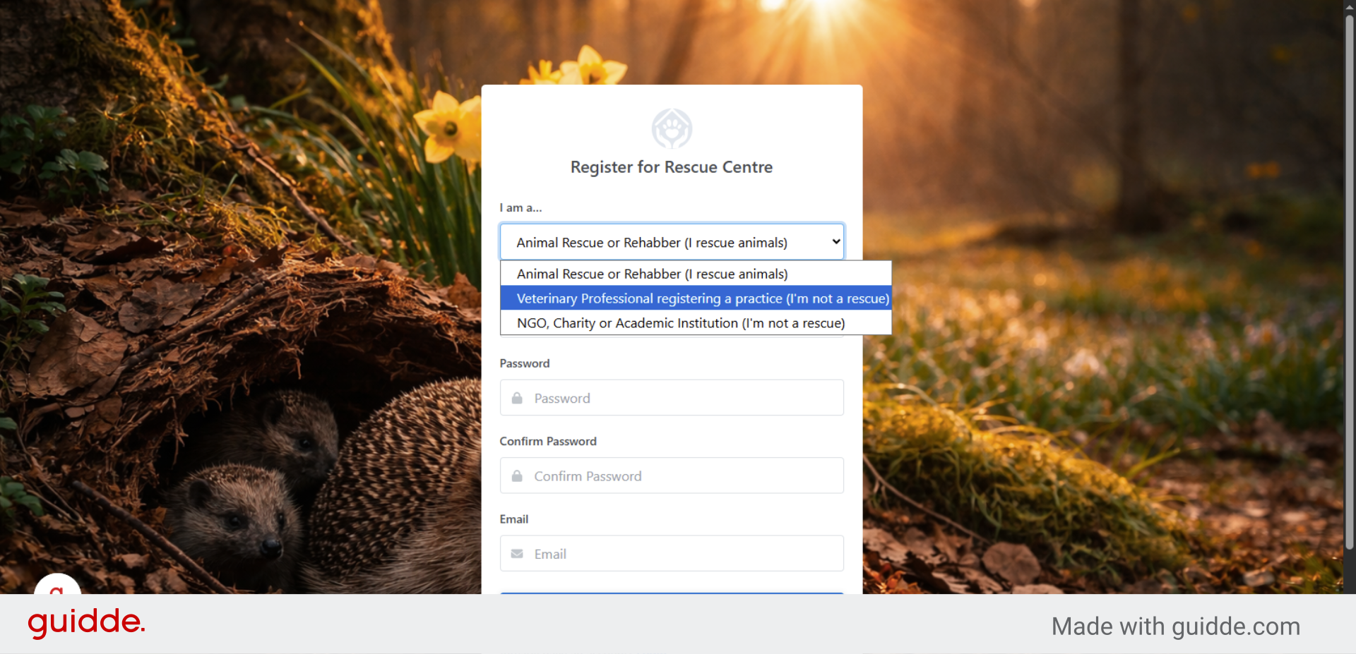 Switch to Registration Site
