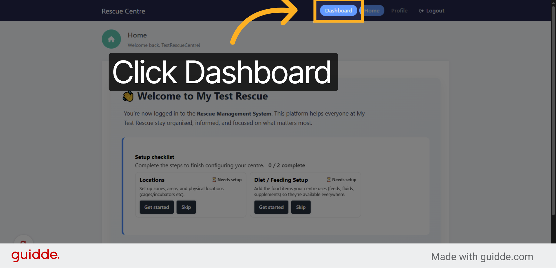 Open Dashboard