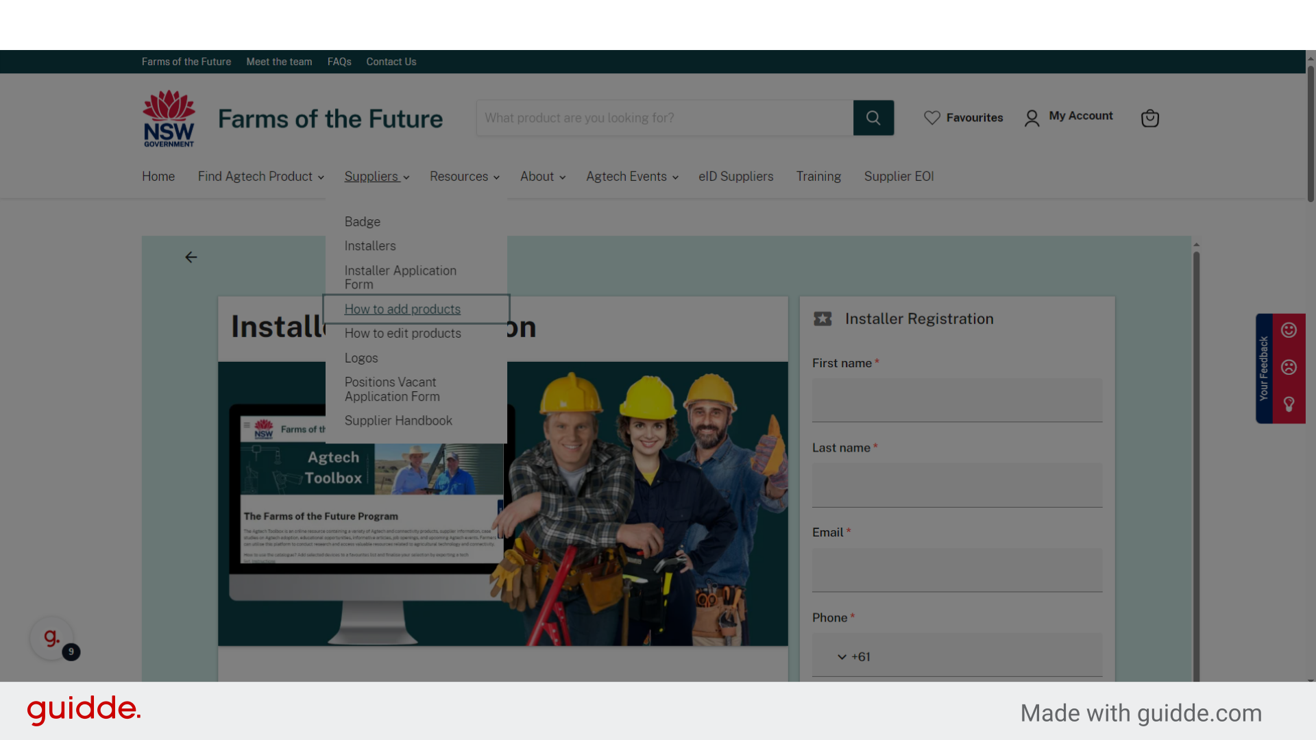 Installer Application Form