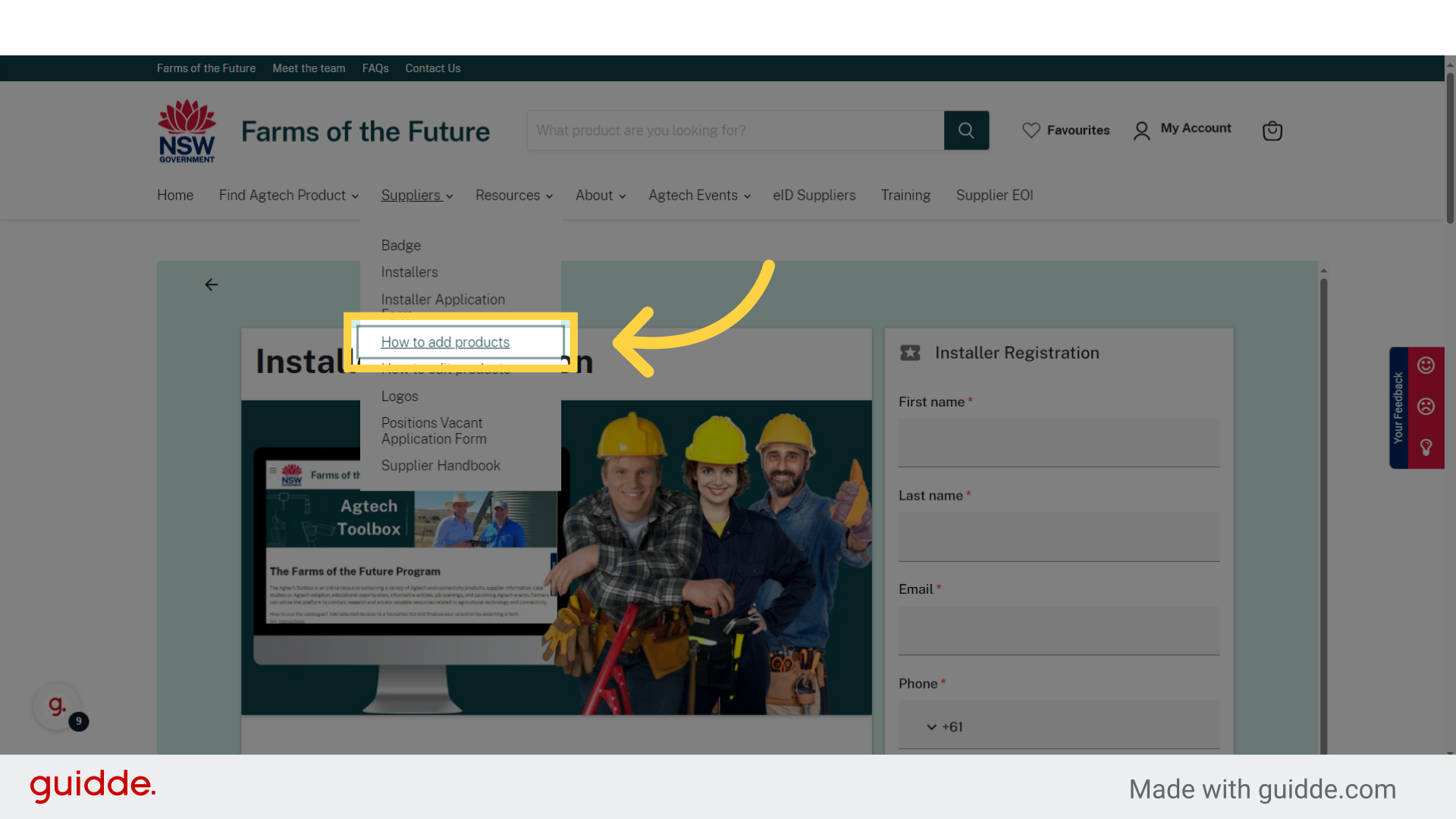 Click 'How to add products'