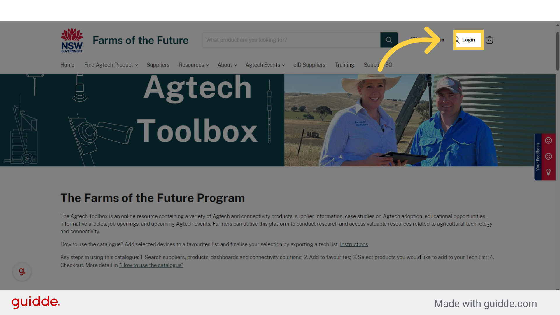 Click 'Login'