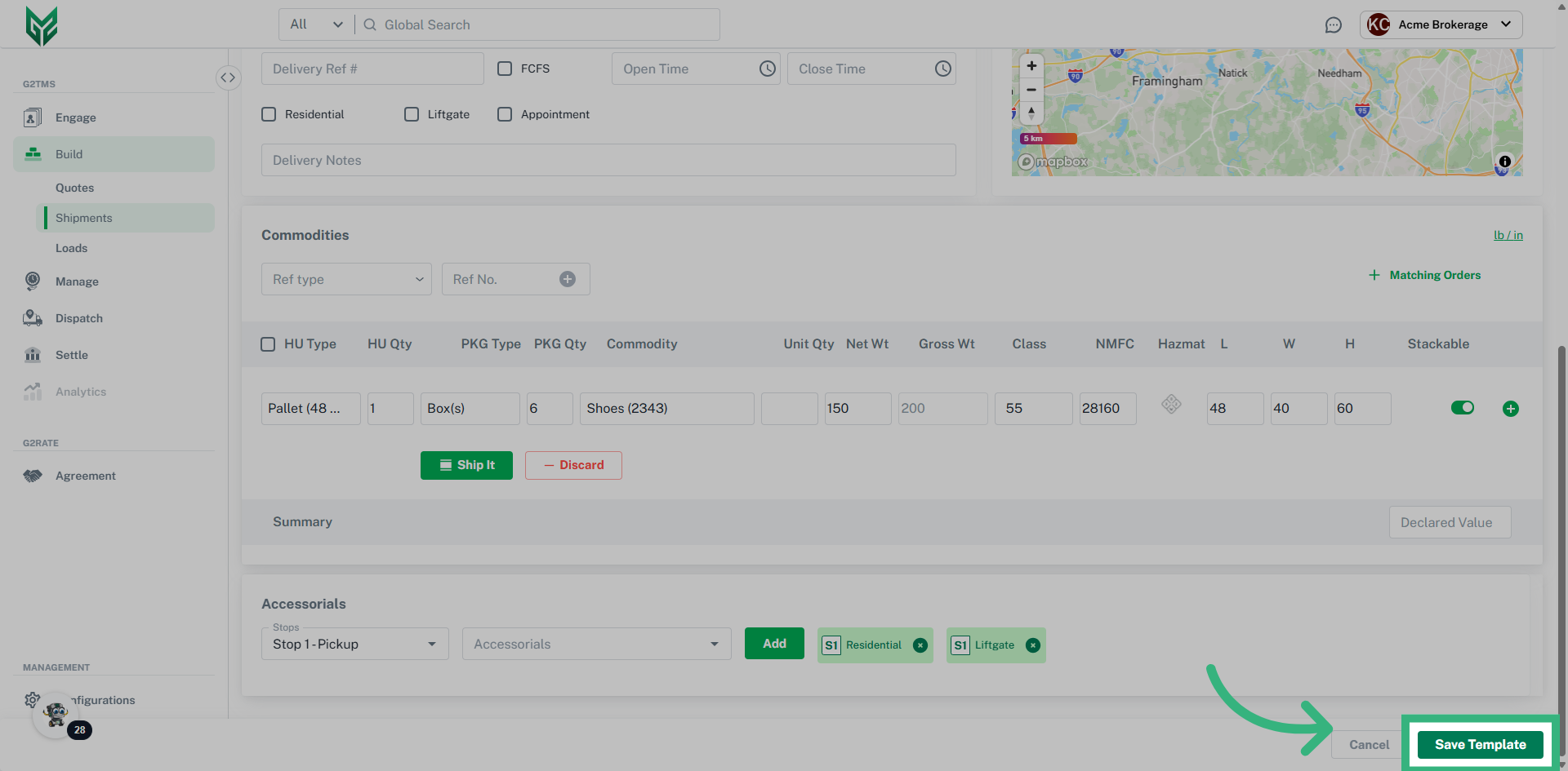 Click 'Save Template'