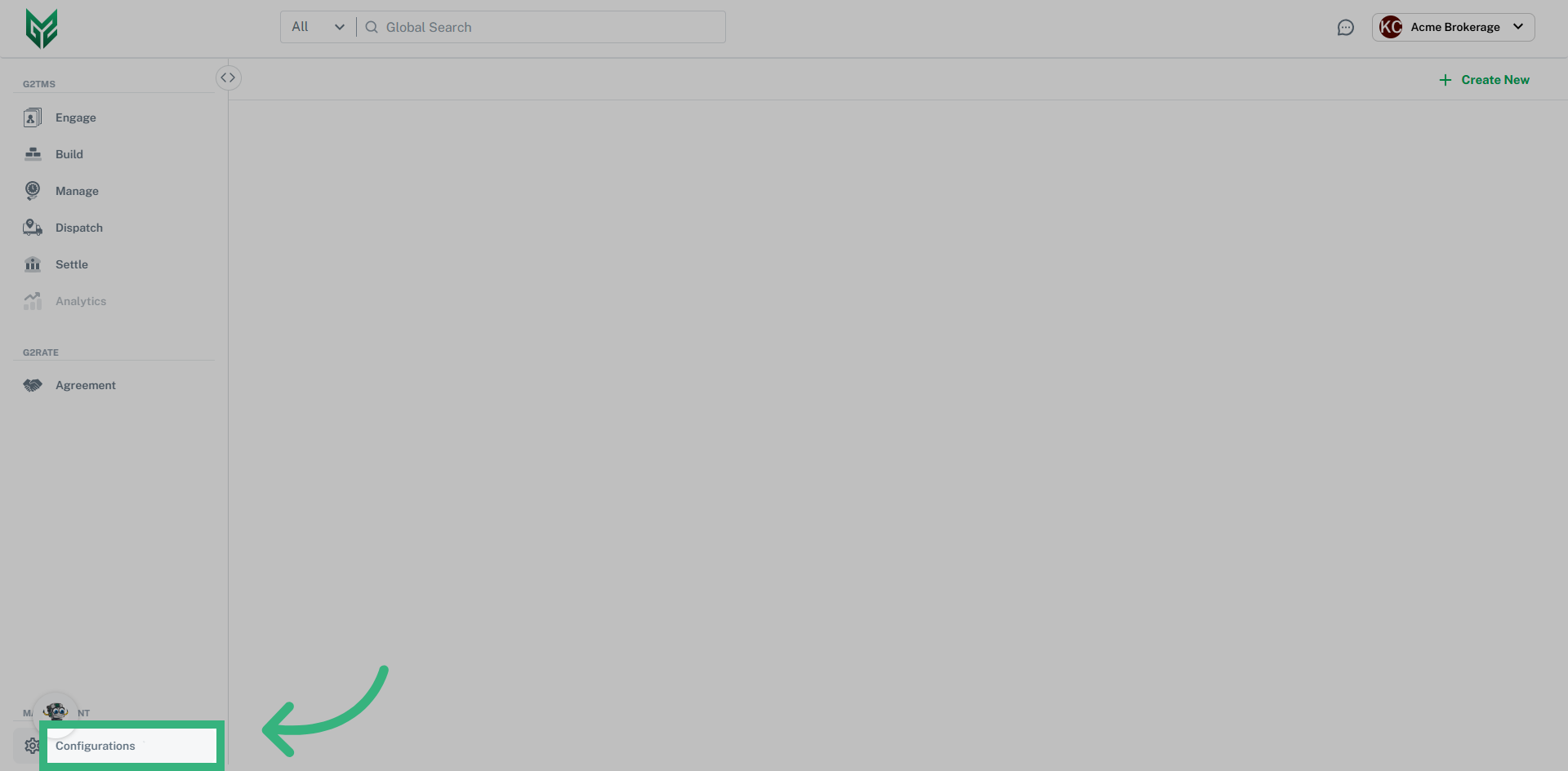 Click 'Configurations'