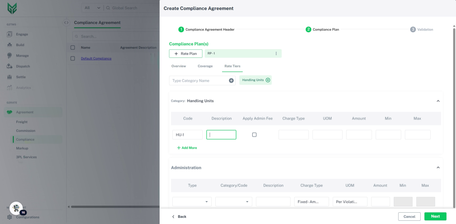 Fill the description field