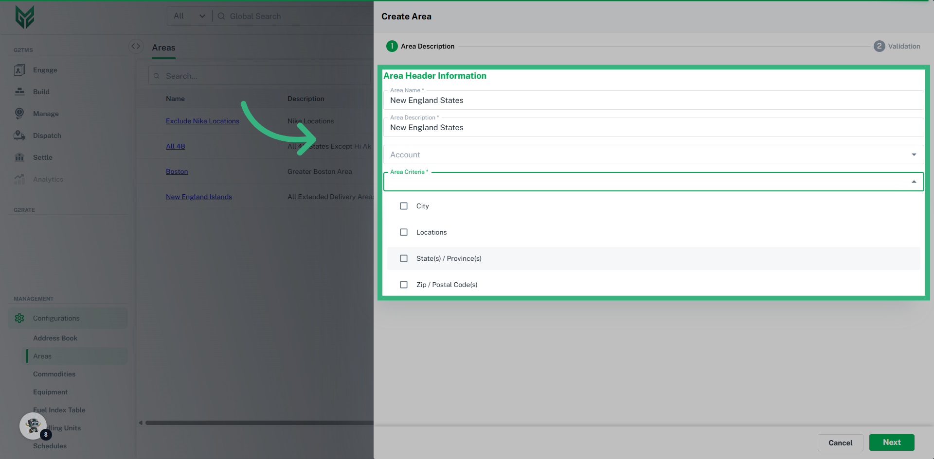 Enter 'Header Information'