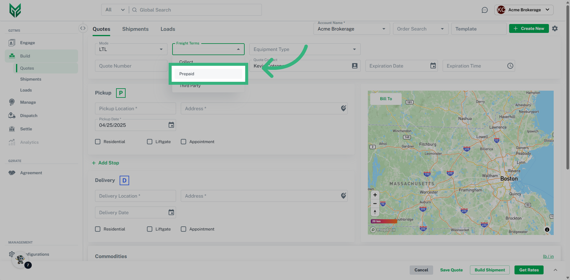 Select your payment terms