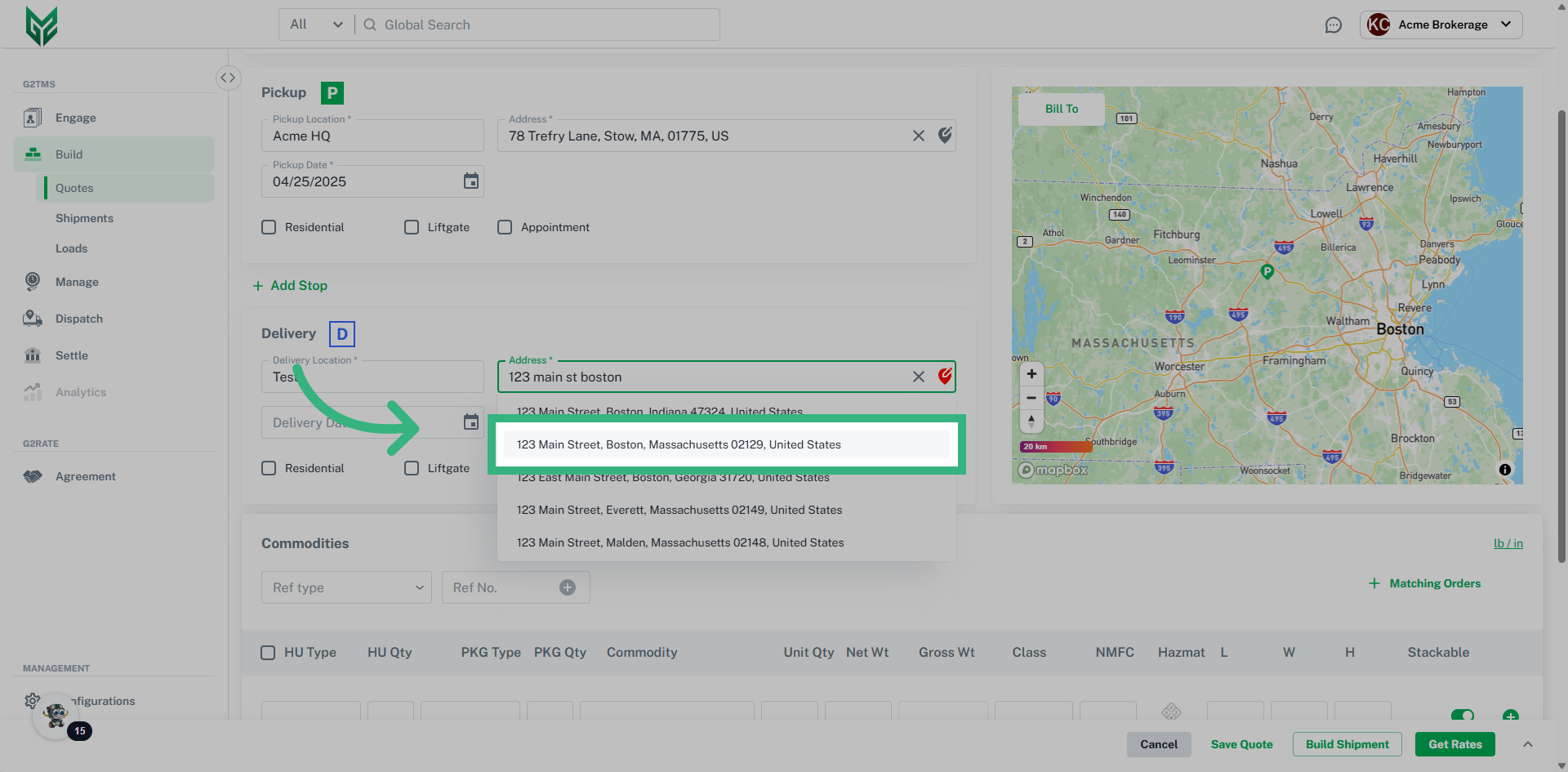 Enter your delivery information. 