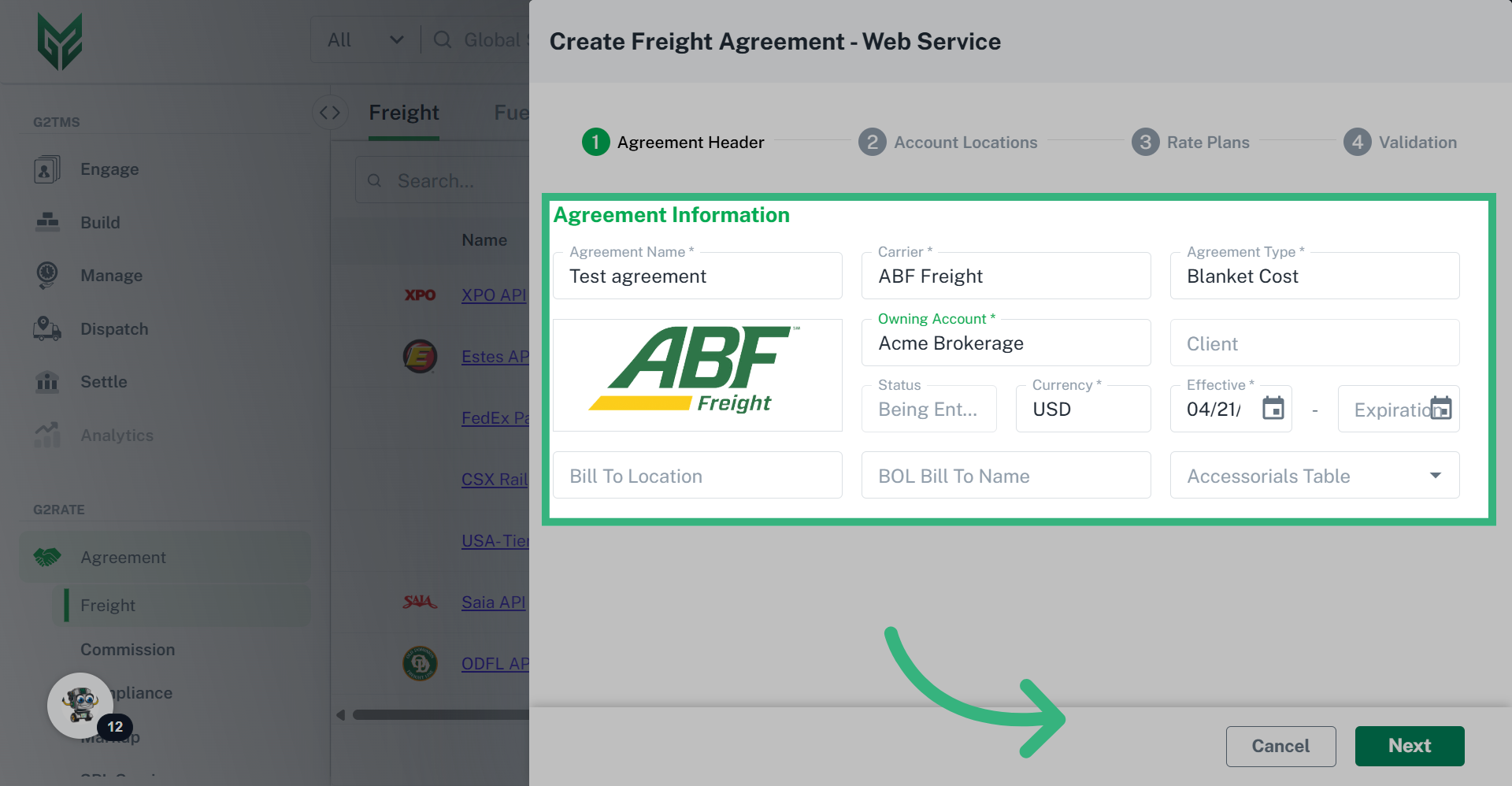 Enter Required Information, then Click 'Next'