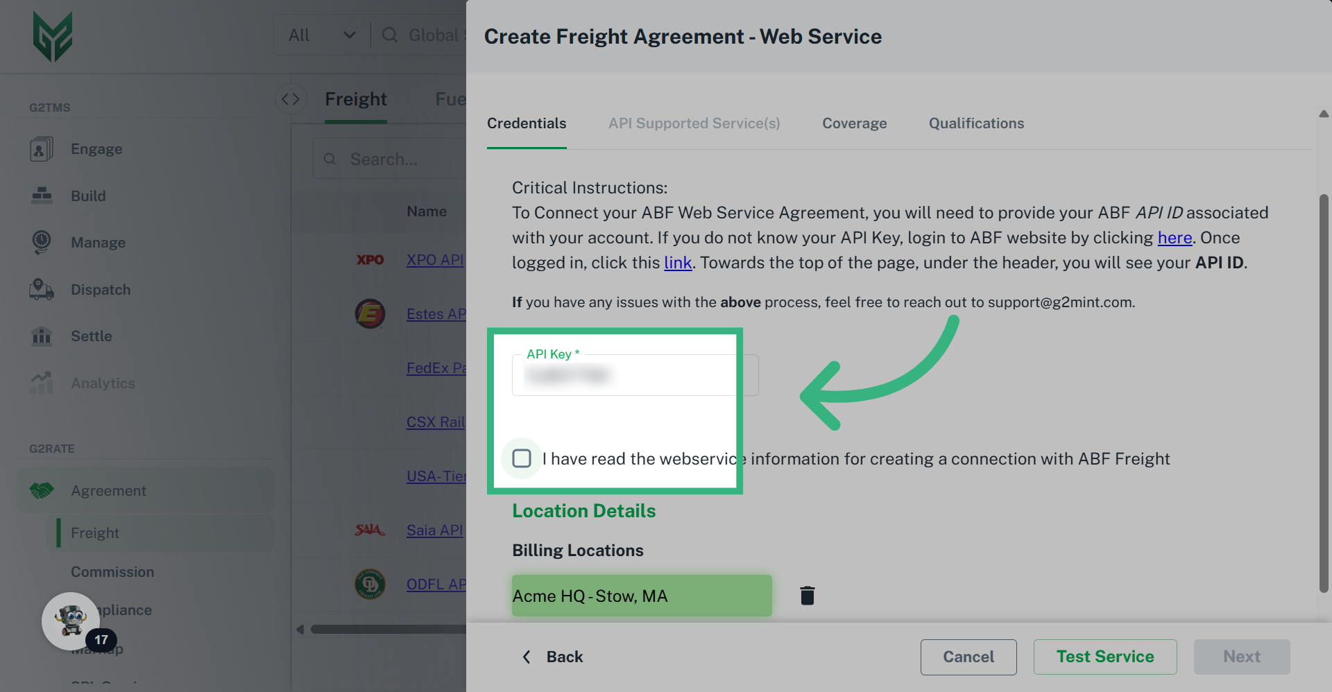 Review critical instructions to obtain any required information, then click the check box to confirm. 