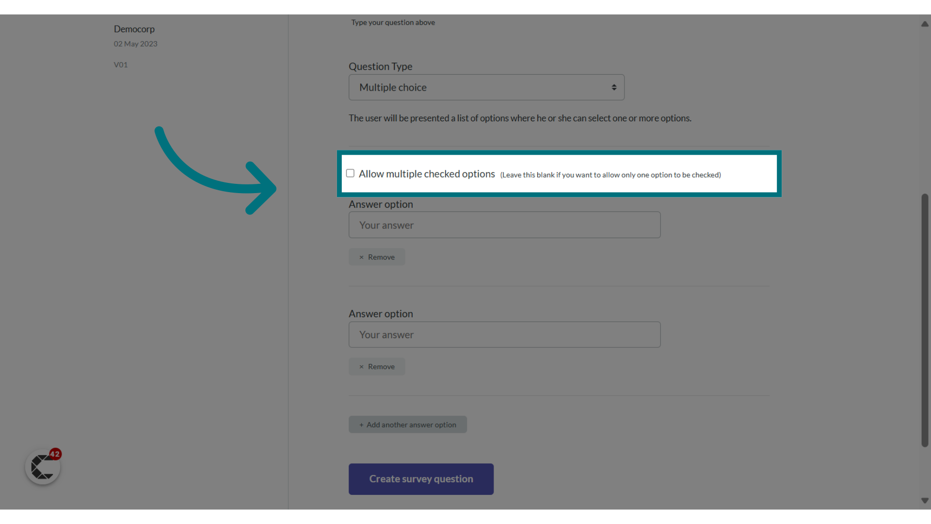 Optionally, allow multiple checked options