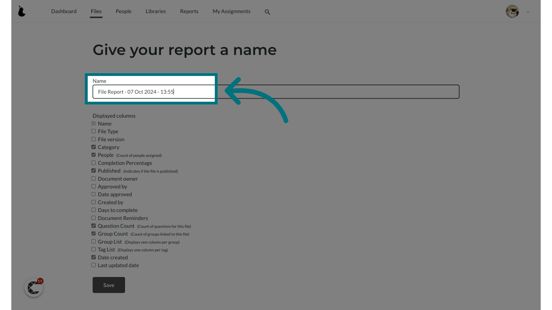 Rename your report