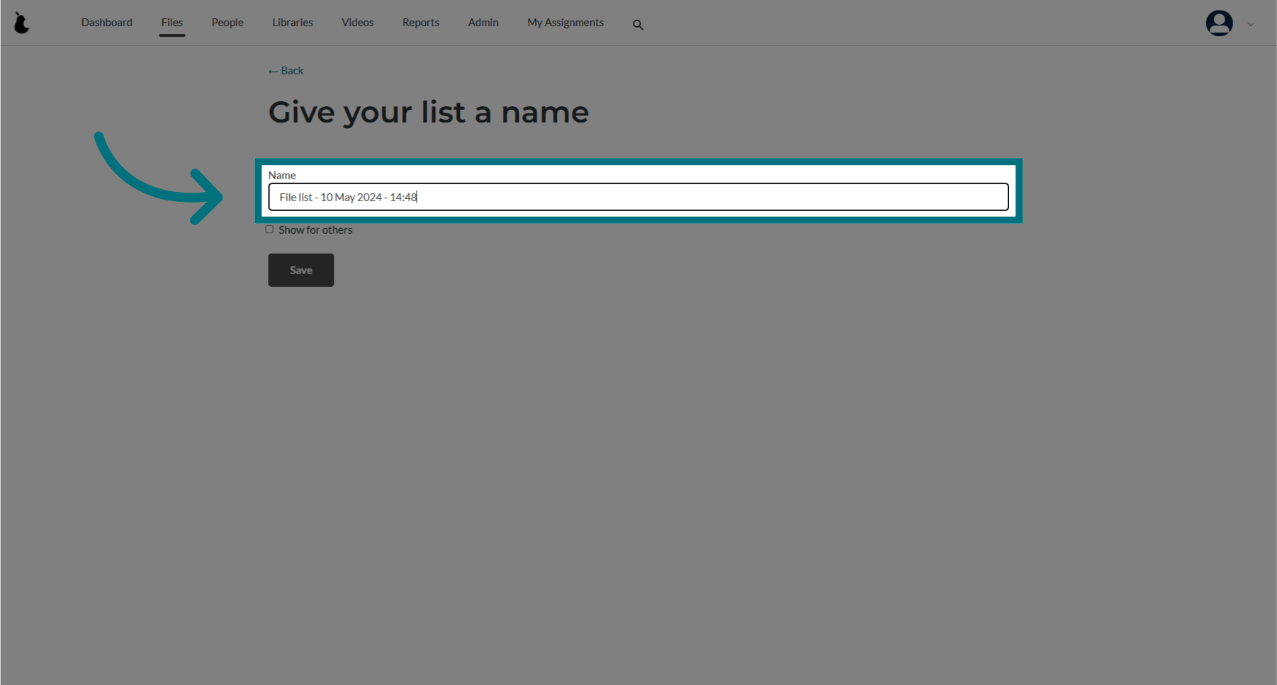 Optionally, rename your list