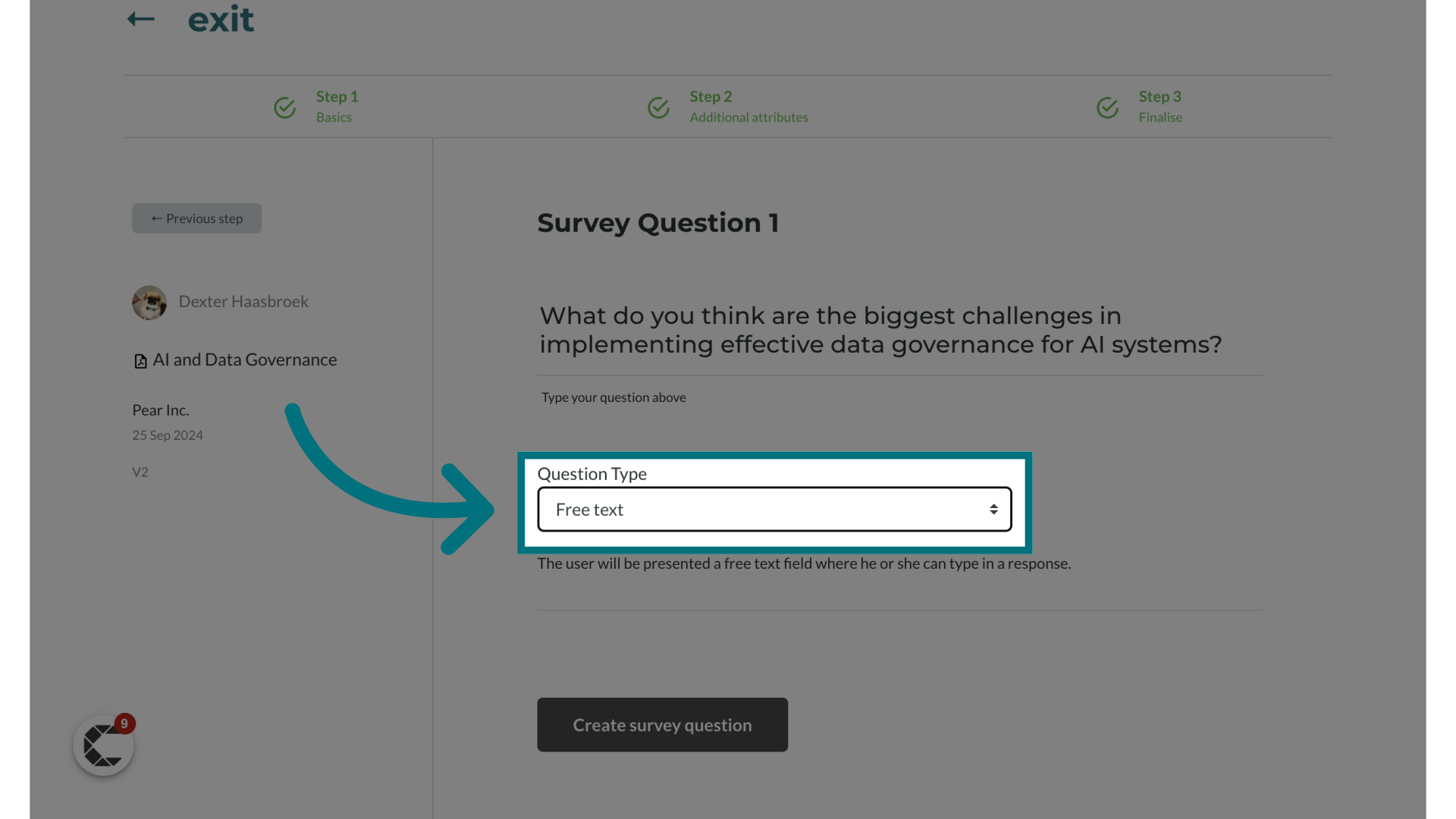 Choose a question type