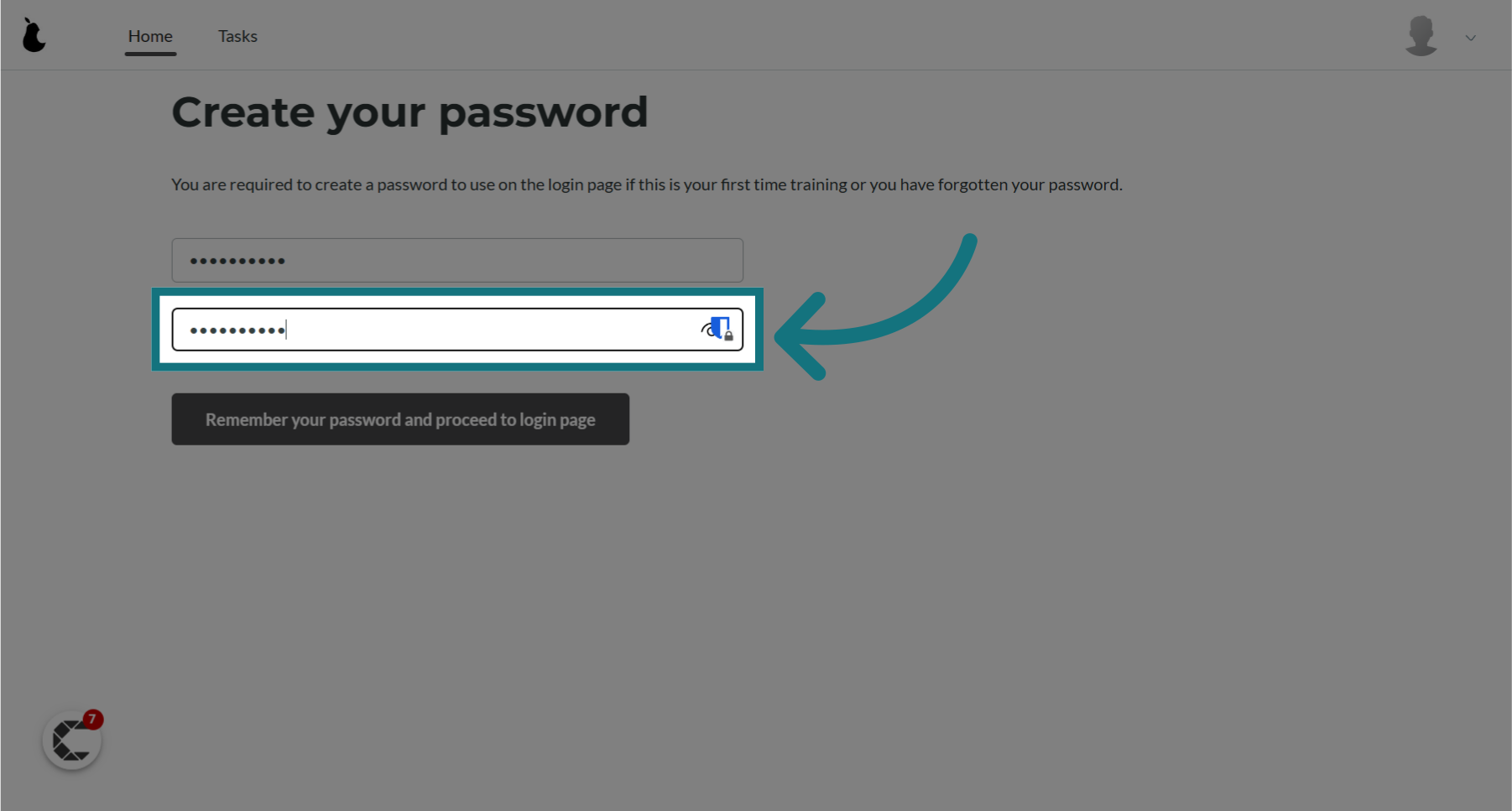 Confirm your password