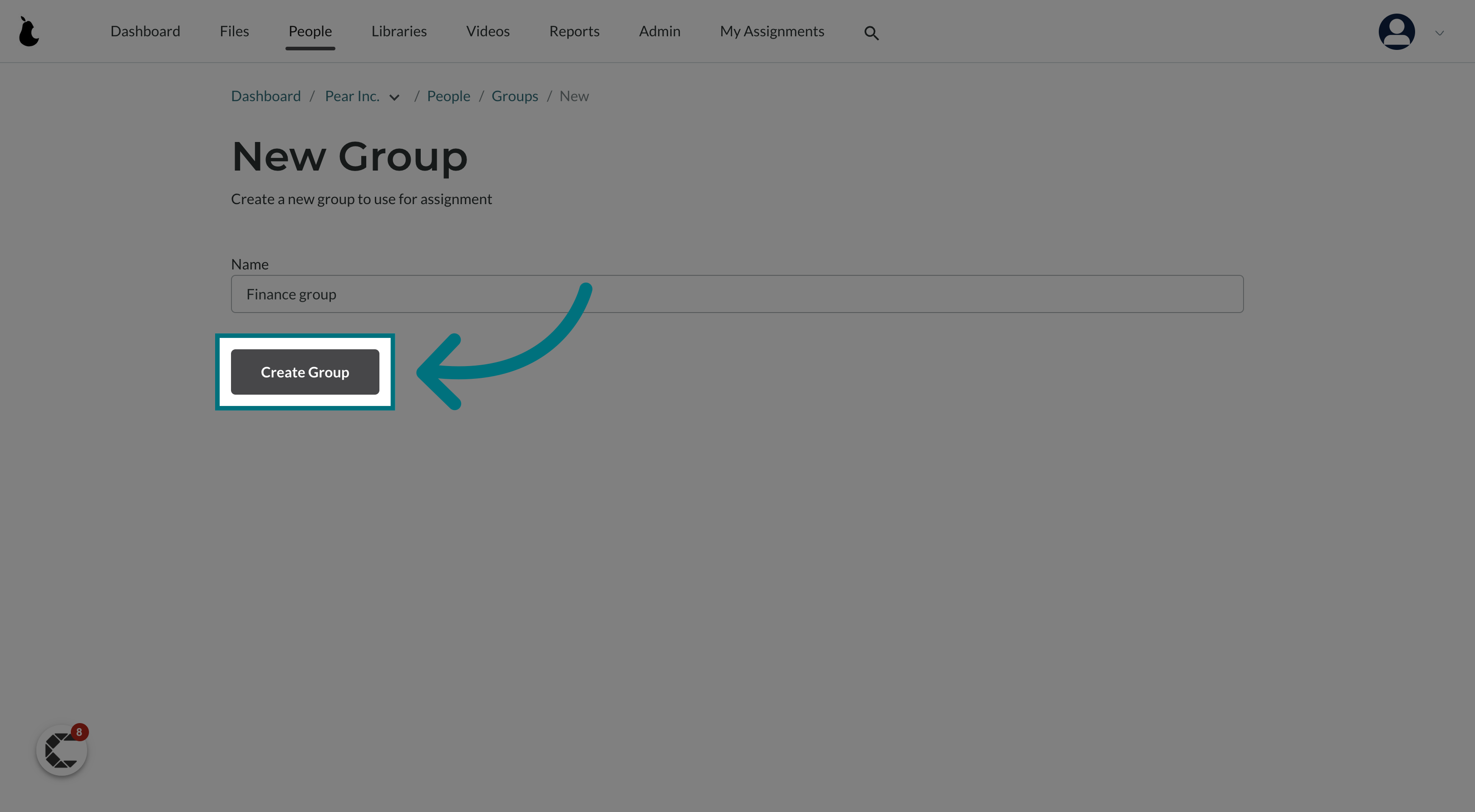 Click 'Create Group'