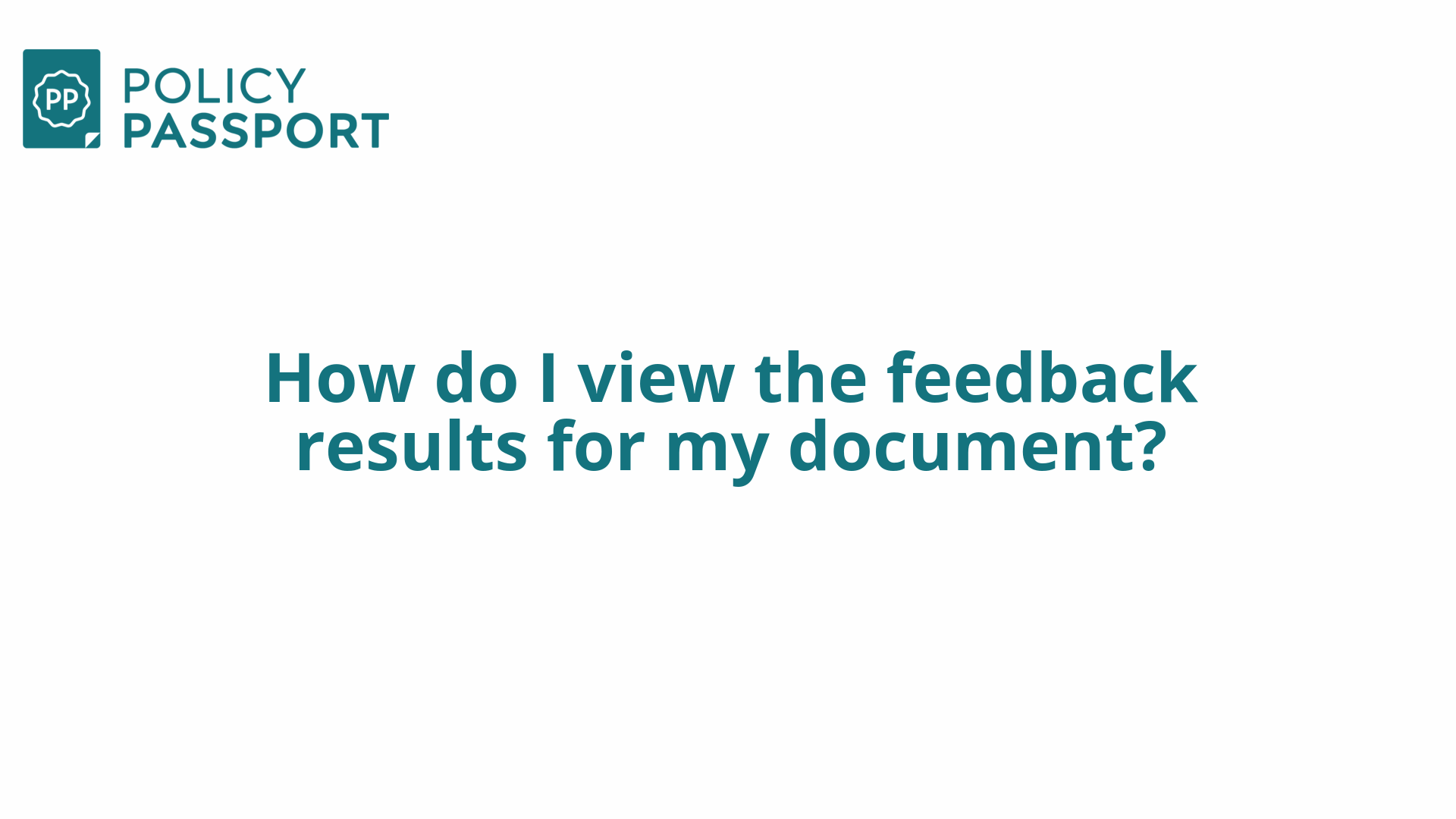 How do I view the feedback results for my document?