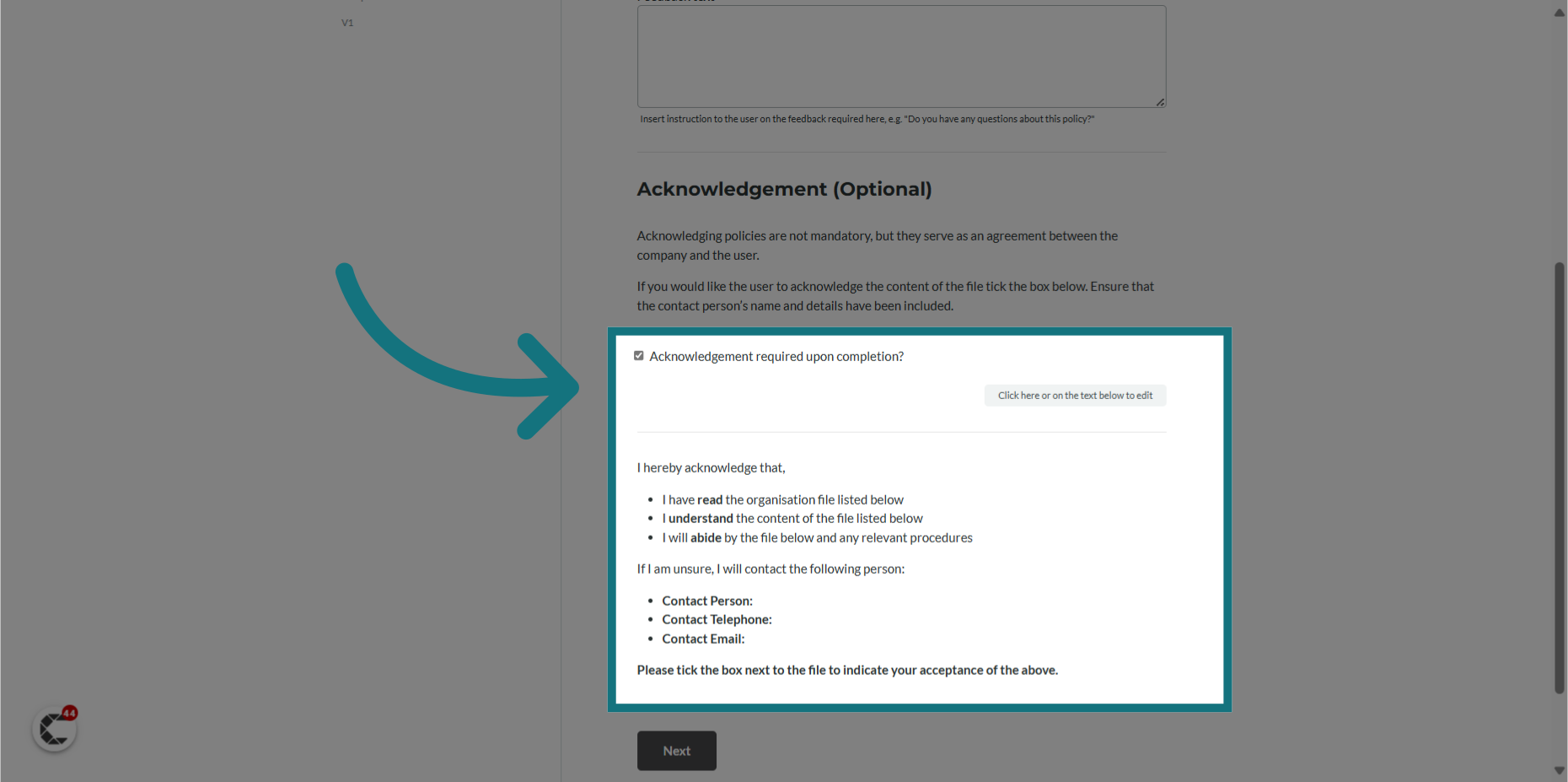 Optionally, enable acknowledgements