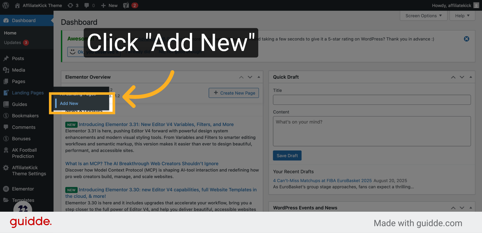 Click 'Add New'