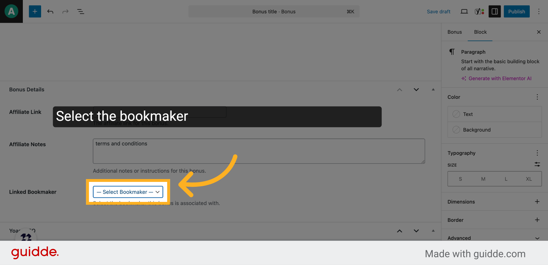 Click '— Select Bookmaker —
                                                    
                                Acespread...'