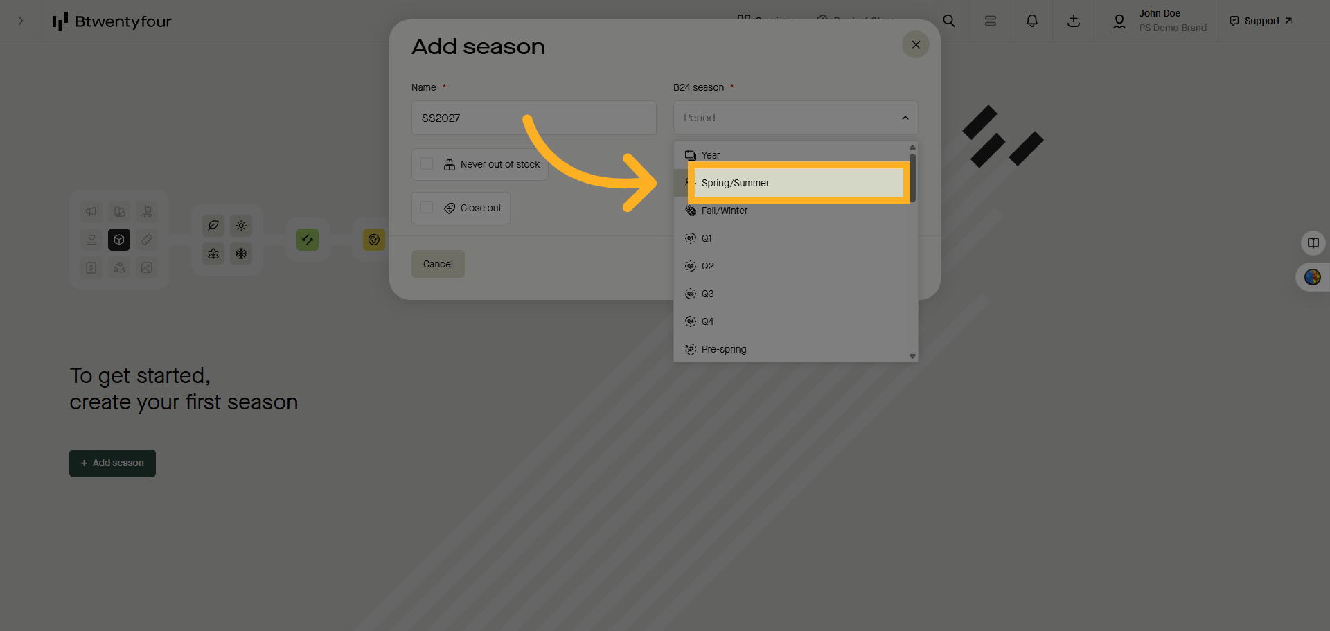 Choose Season Period