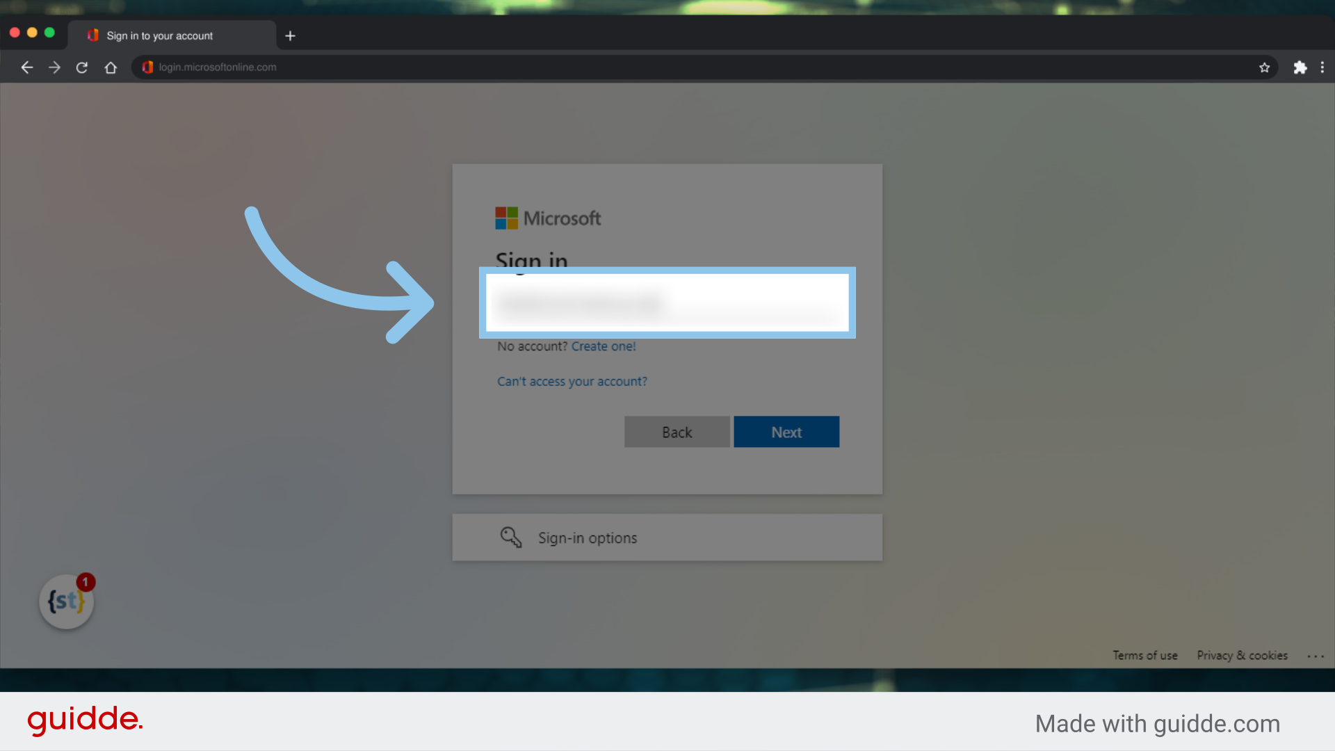 sign in using your email address.