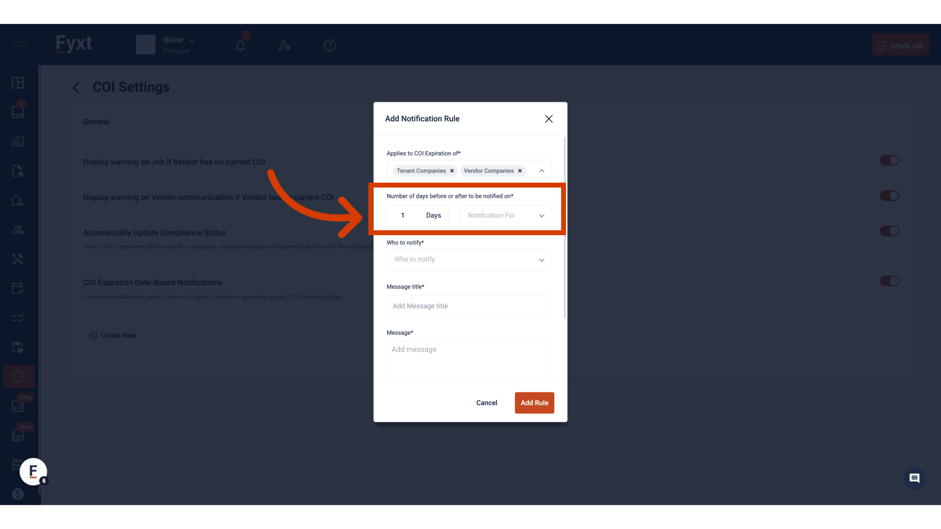 Configure when to notify