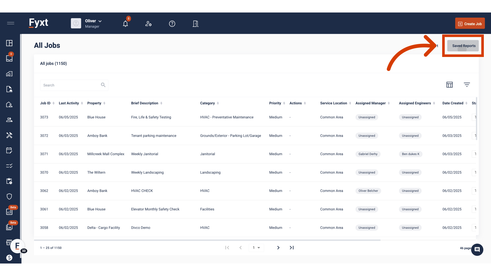Accessing Saved Reports