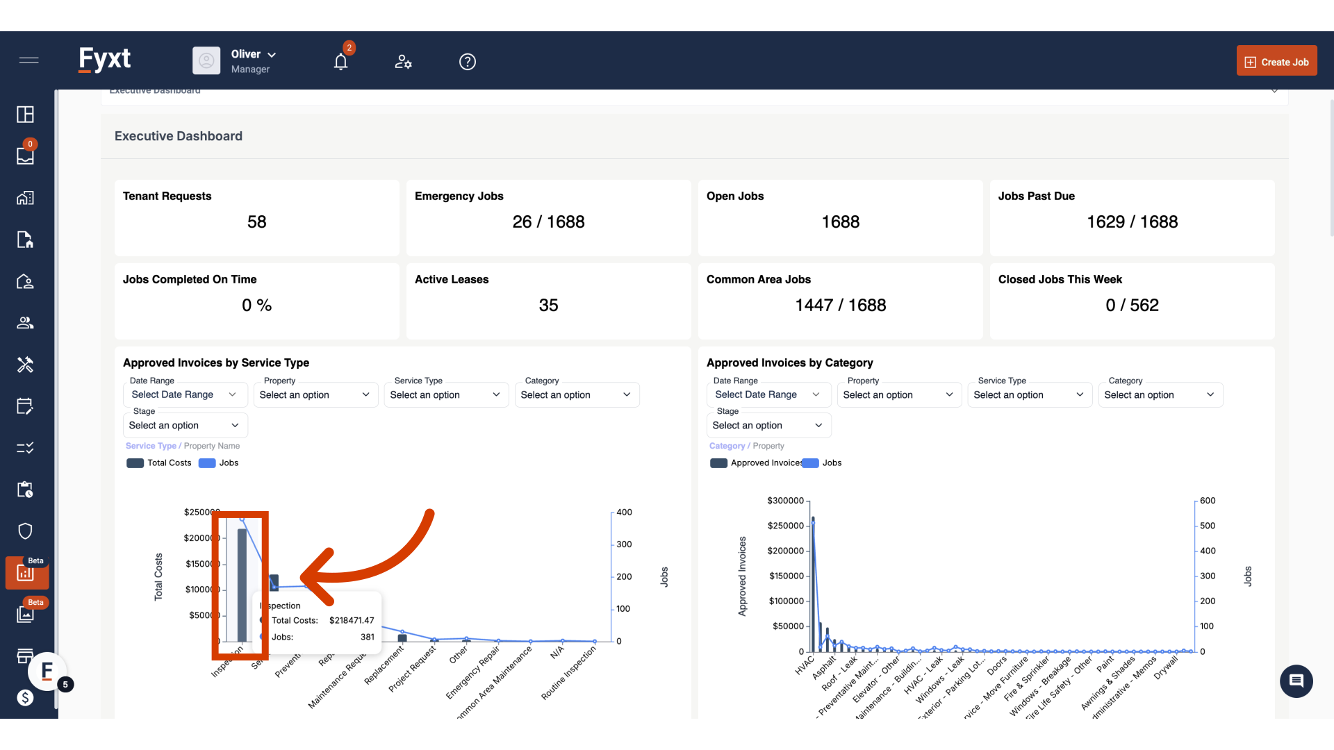 Select data to drill deeper