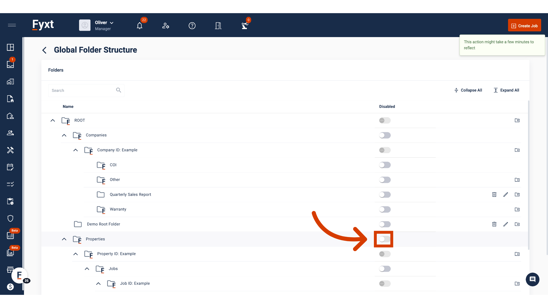 Disabling Folders