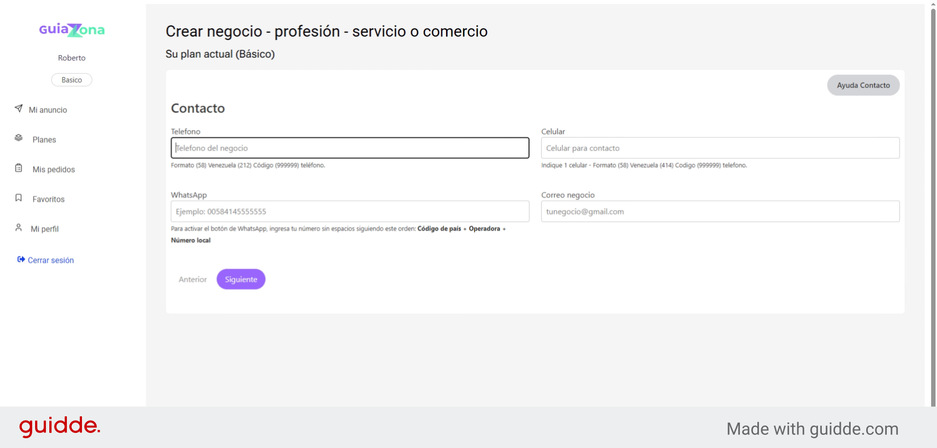 Enter Business Phone Number