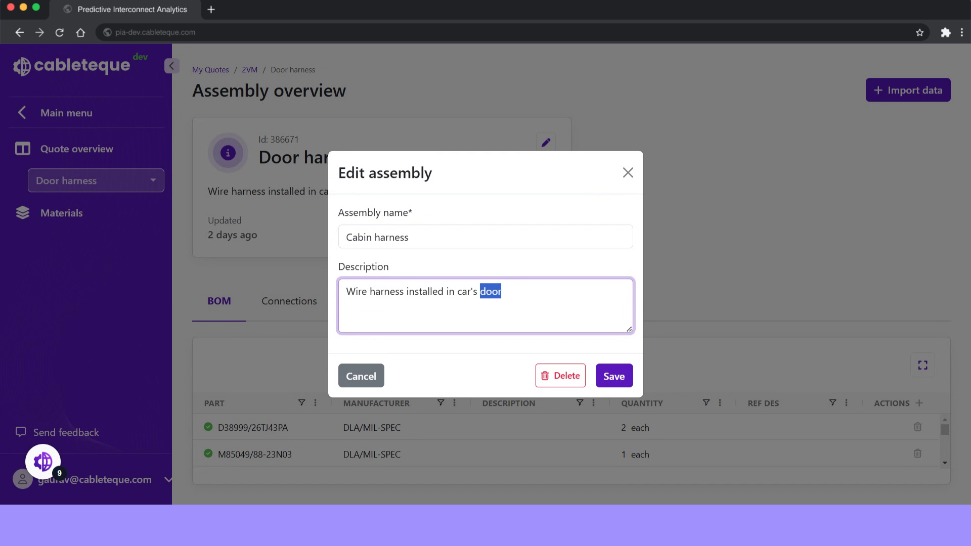 Click description box