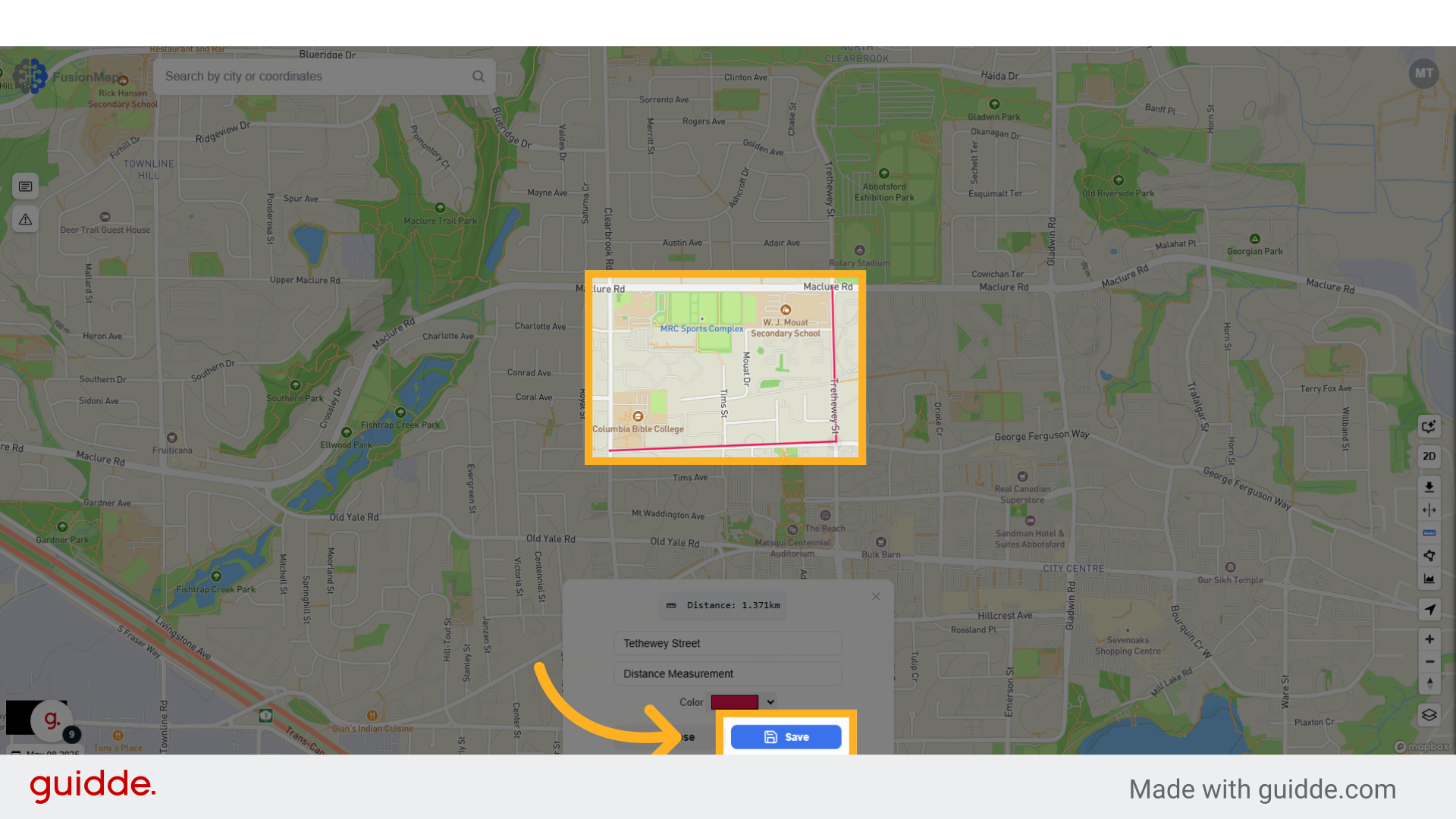 Click 'Save' to view your changes on the map