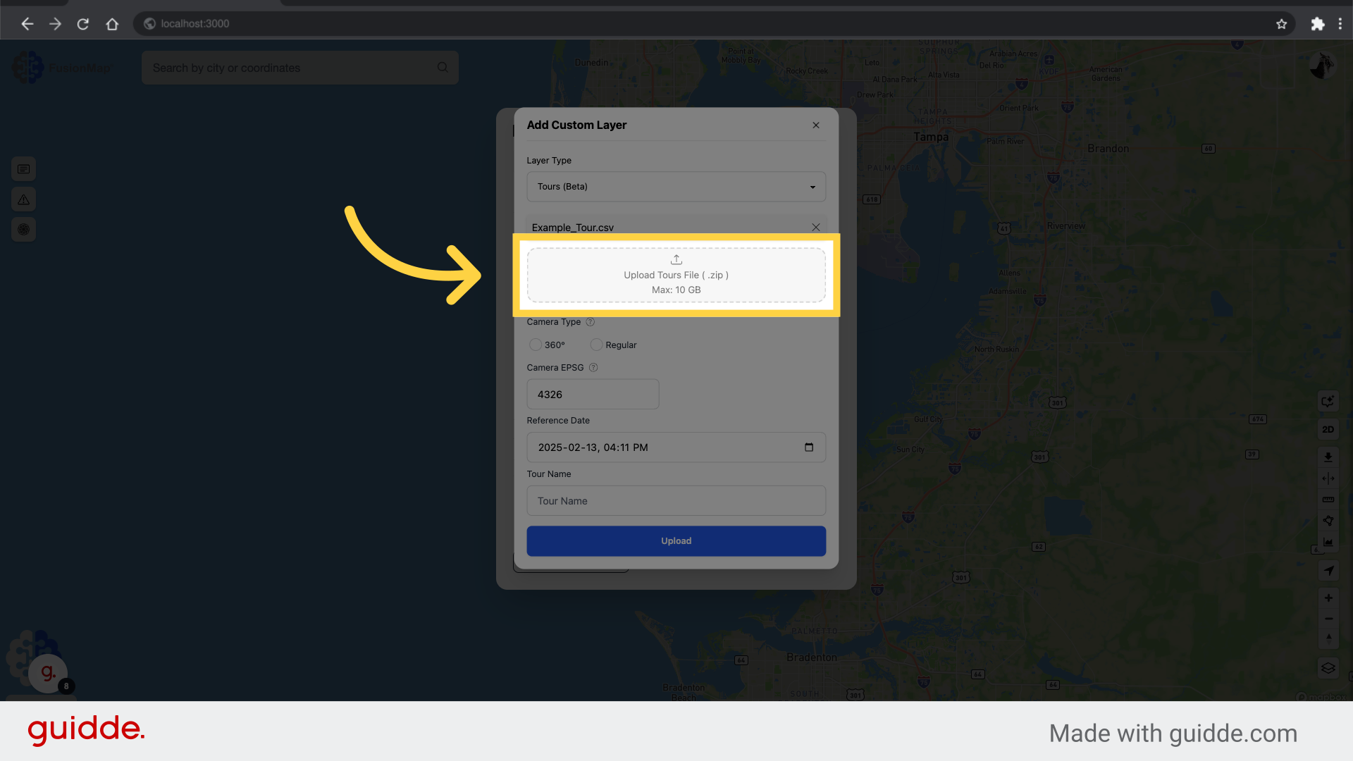Upload your zipped images