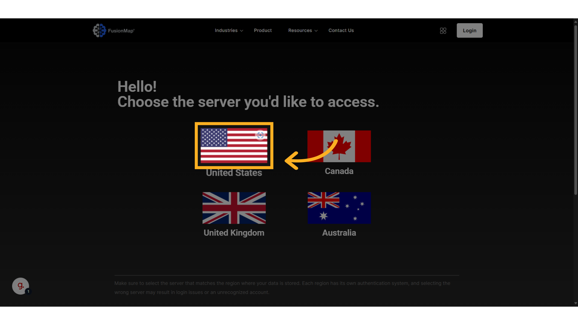 Choose Your Region